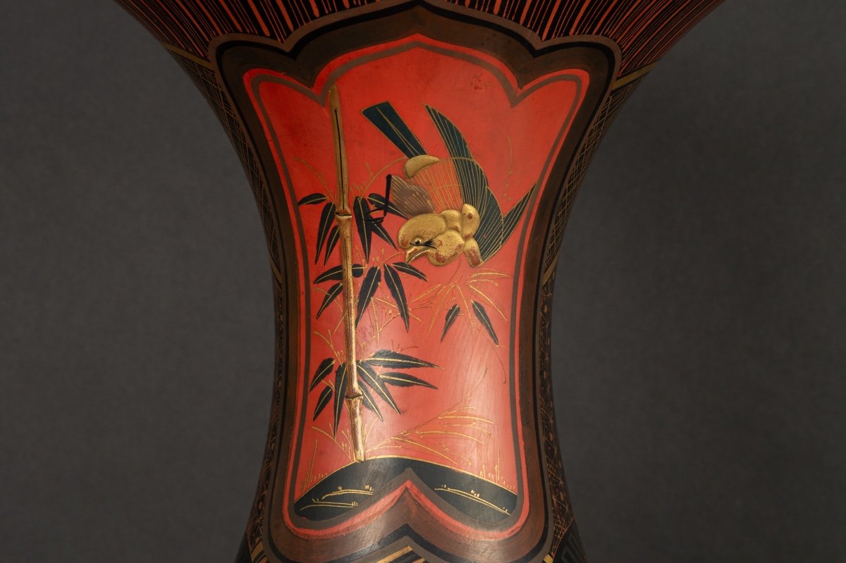 Lacquer Vase, Arita, Japan, Meiji Era (1868-1912).-photo-7