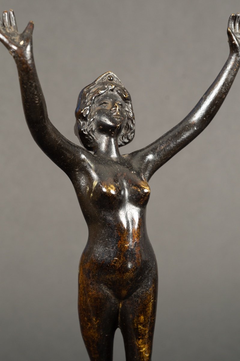 Naked Woman, Bronze, Reni Palmier, Art Nouveau, France, Circa 1910.-photo-2