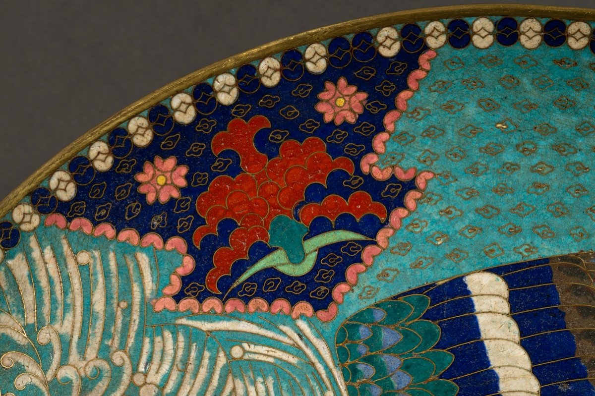 Eagle Dish, Cloisonne, Japan, Edo, Circa 1850. -photo-1
