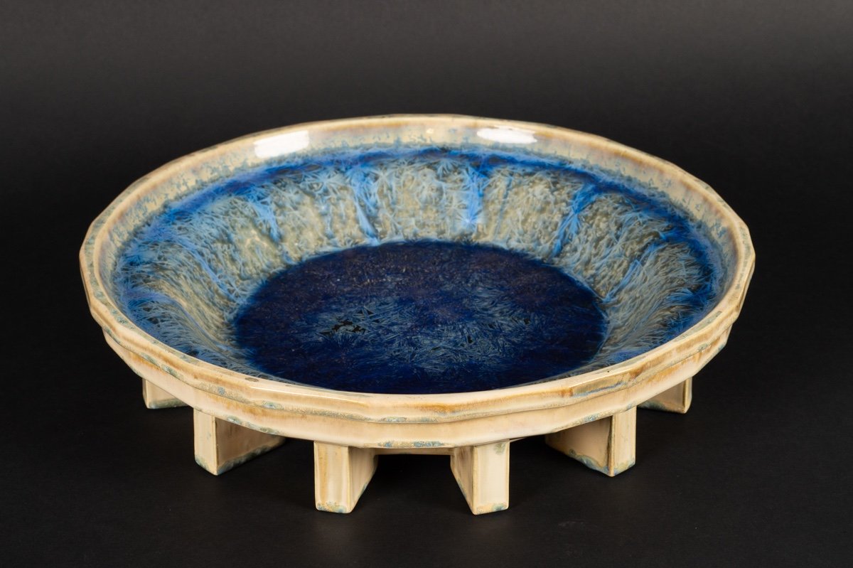 Dish, Mougin, Art Nouveau, Nancy, Circa 1910.