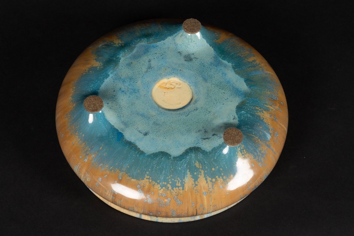 Dish / Bowl, Pierrefonds, Art Nouveau, France, Circa 1900-photo-4