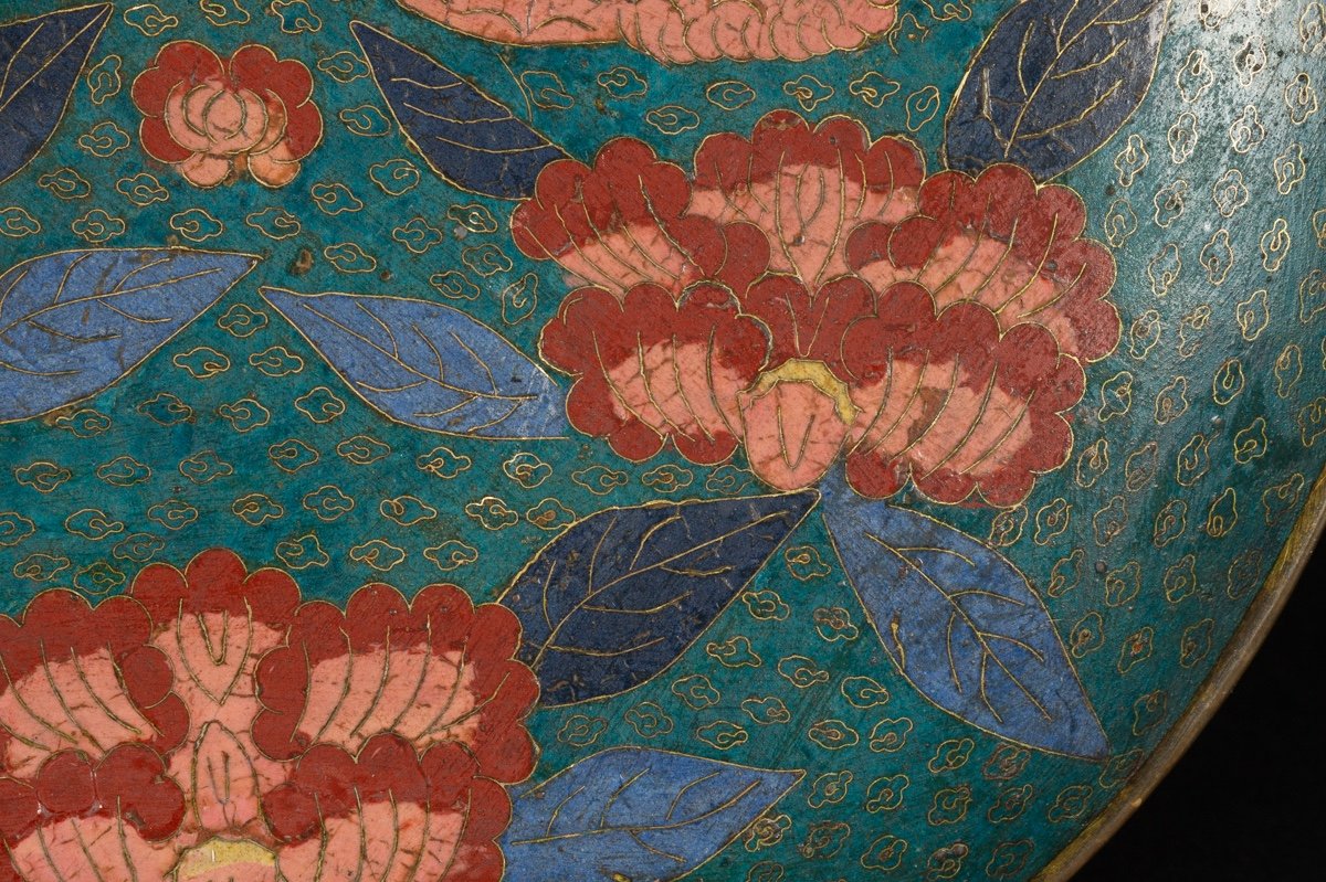 Plat avec Phoenix, cloisonné, Japon, époque Edo, vers 1850.-photo-4