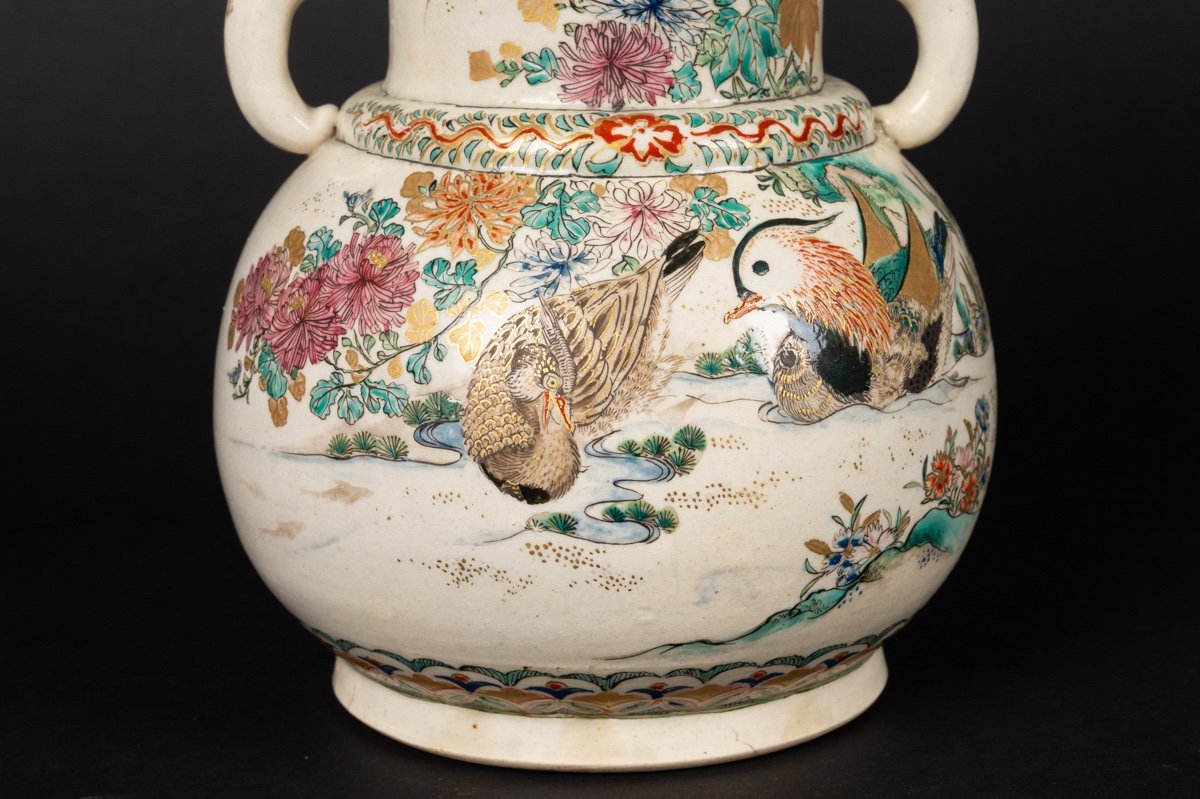 Vase à Canard, Satsuma, Japon, ère Meiji (1868-1912).  -photo-2