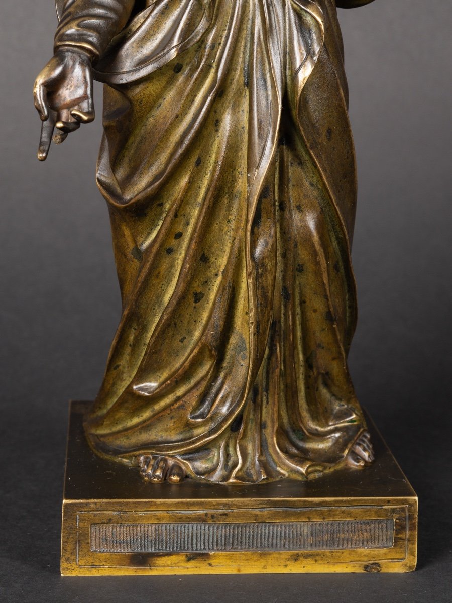 Jesus Christ, Bronze, Classicism, 19th Century.-photo-3