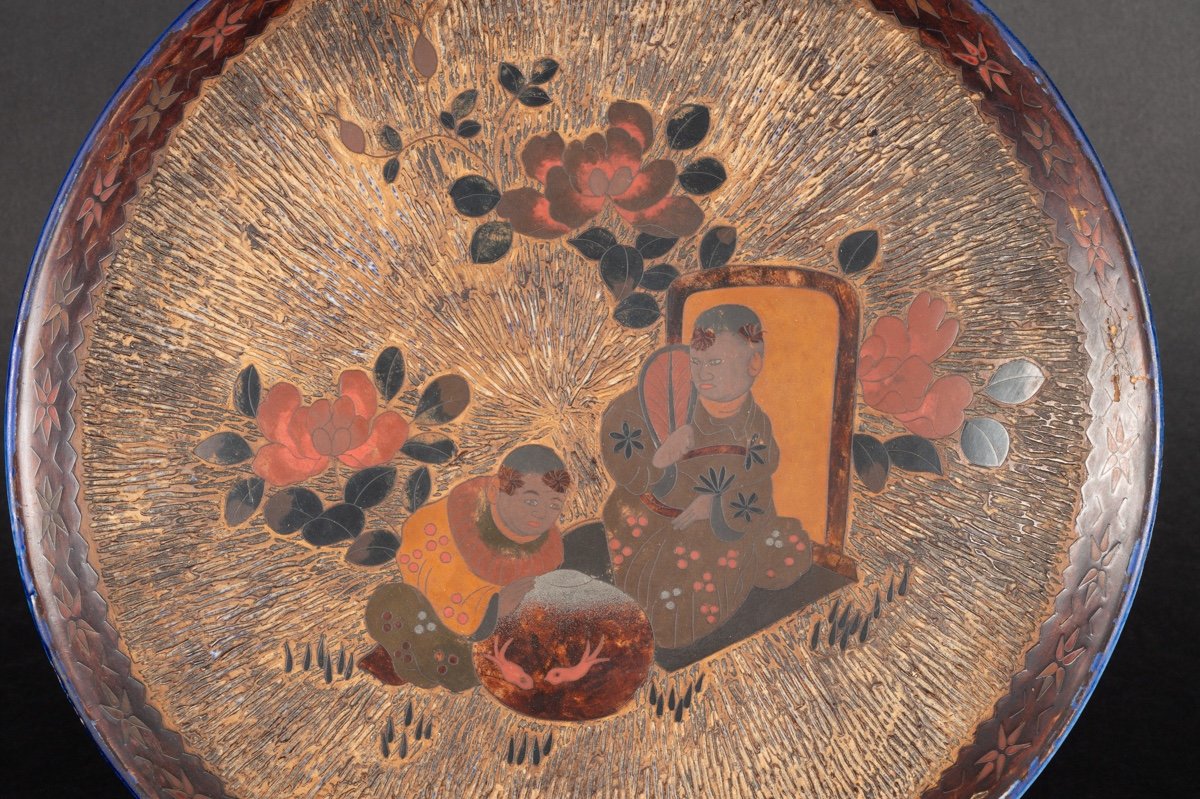 Plate With Children, Cloisonné Jiki-shippo, Japan, Meiji Era (1868-1912).-photo-4