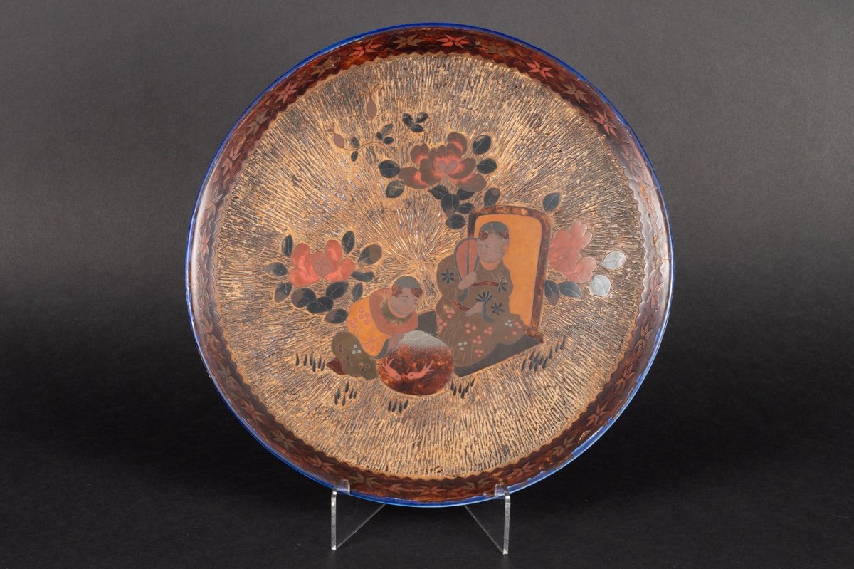 Plate With Children, Cloisonné Jiki-shippo, Japan, Meiji Era (1868-1912).