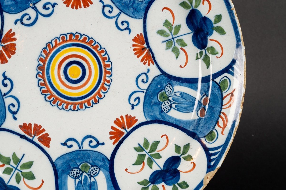 Plat à Couleurs, Delft, Pays-bas, XVIIIe Siècle.  -photo-2