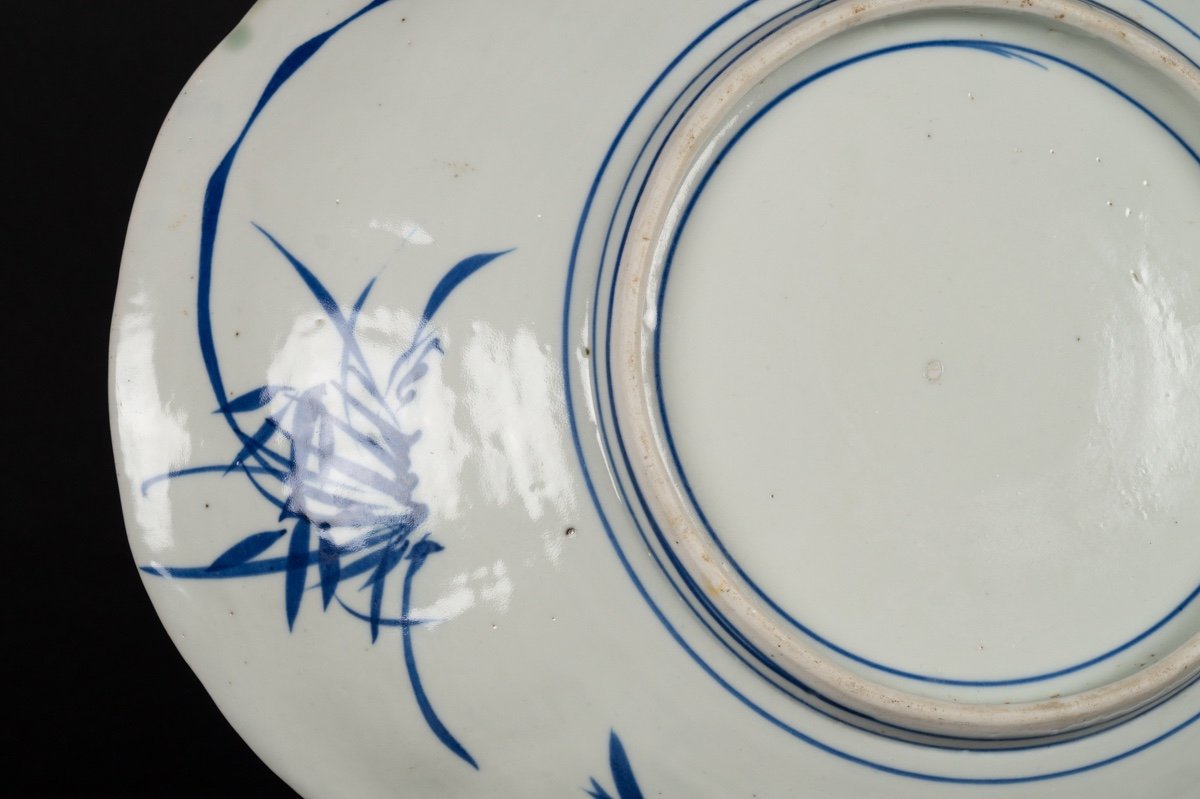 Plat à Panier De Fleurs, Céladon, Seto, Japon, ère Meiji (1868-1912).-photo-7