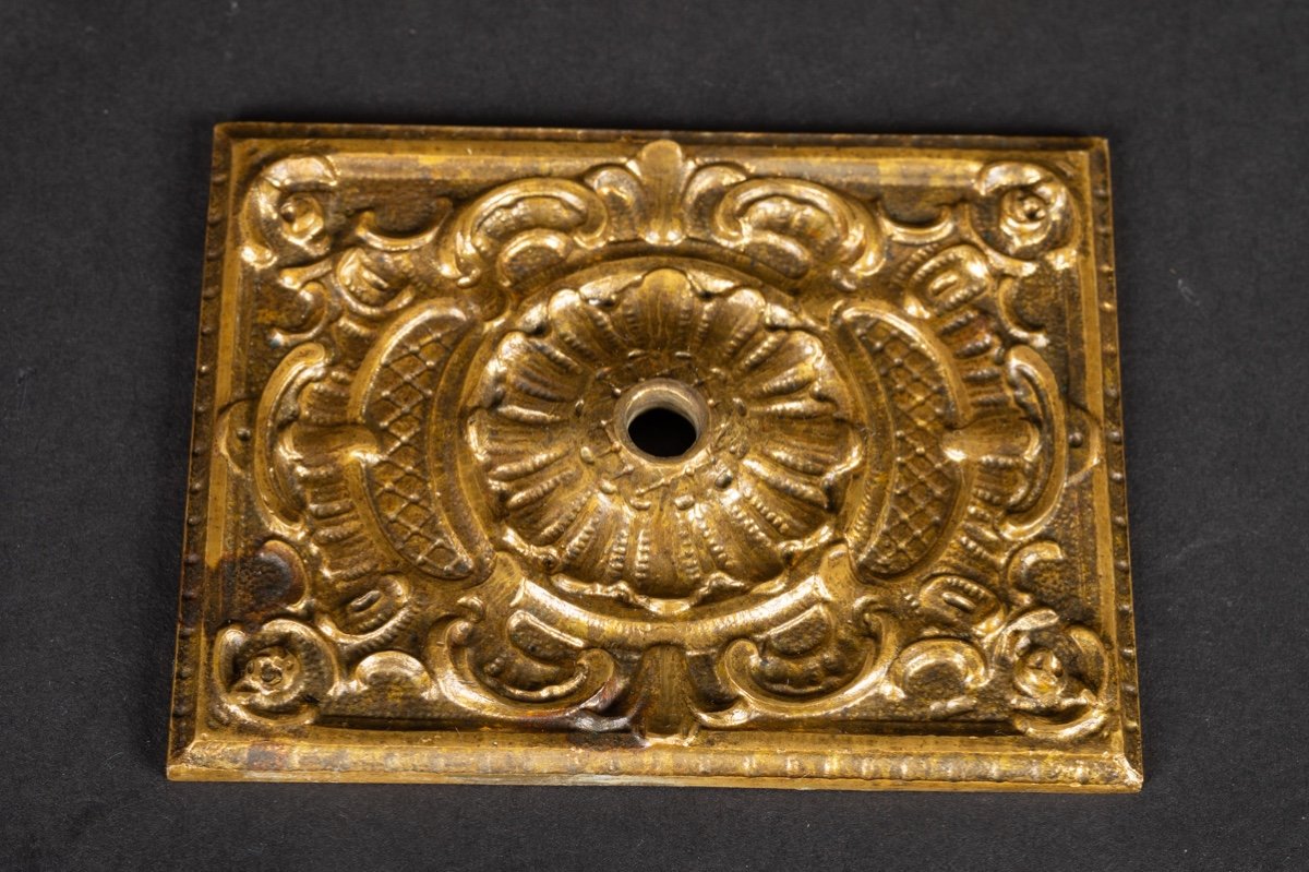 Presse à Cartes, Bronze Doré, XIXe Siècle. -photo-7