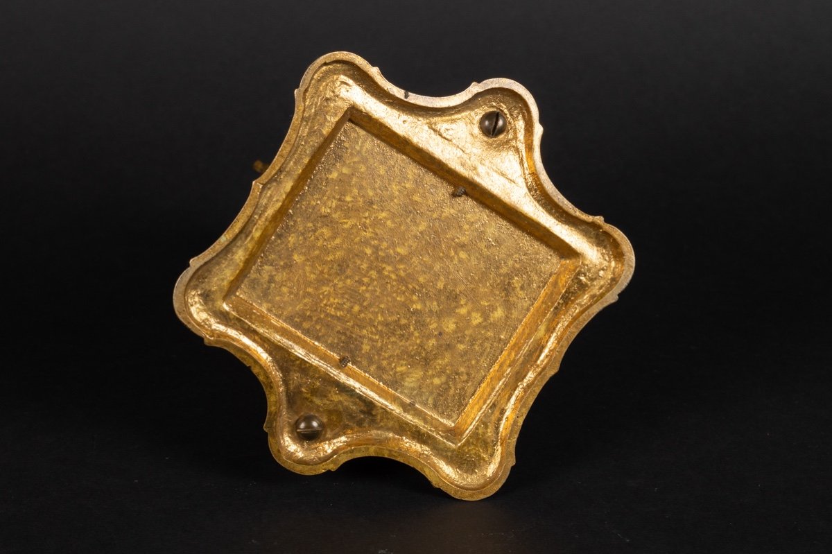 Presse à Cartes, Bronze Doré, XIXe Siècle. -photo-8
