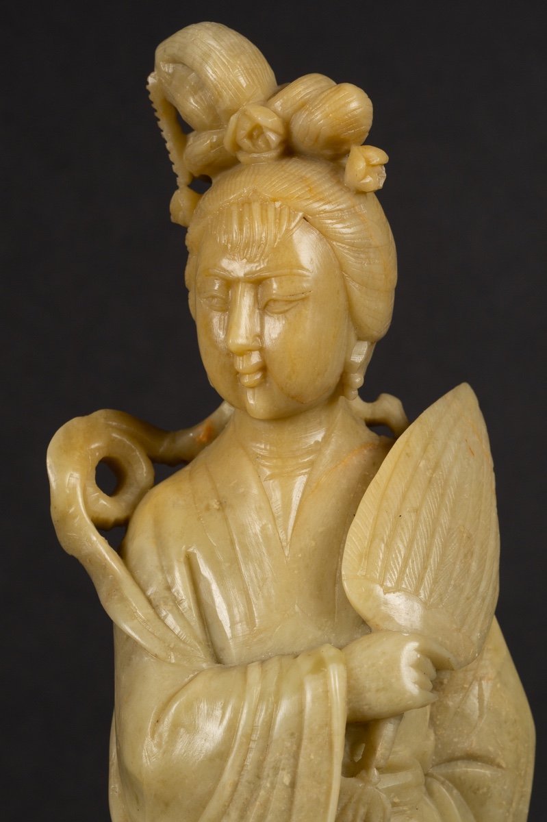 Guanyin, Stéatite, Chine, Dynastie Qing, 19e/20e Siècle.-photo-5