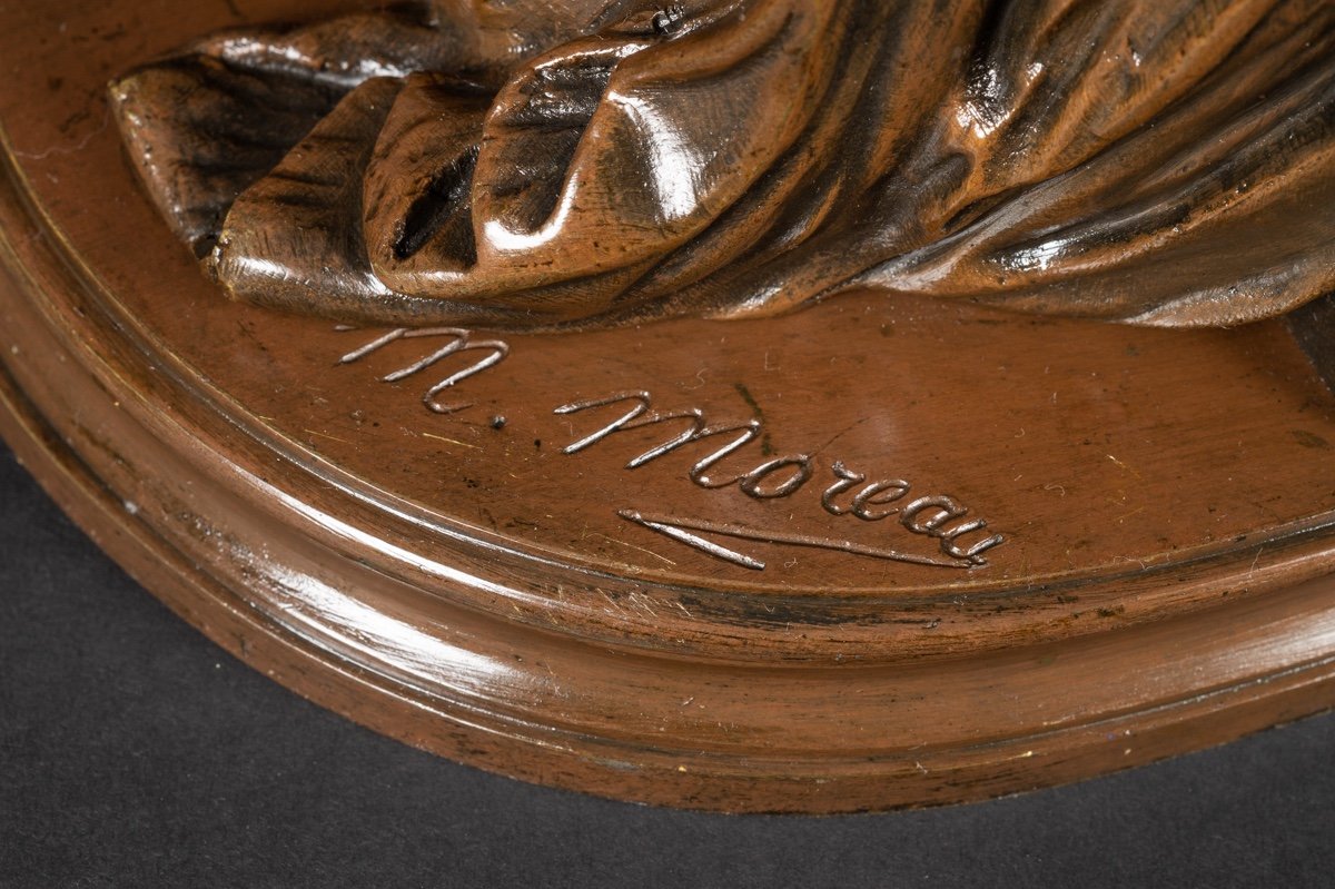 Mère Et Enfant, Mathurin Moreau (1822-1912), Bronze, France, 2e Moitié Du XIXe Siècle. -photo-7