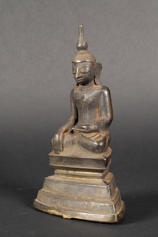 Buddha, Bronze, Burma, Shan, 18th Century.  -photo-3