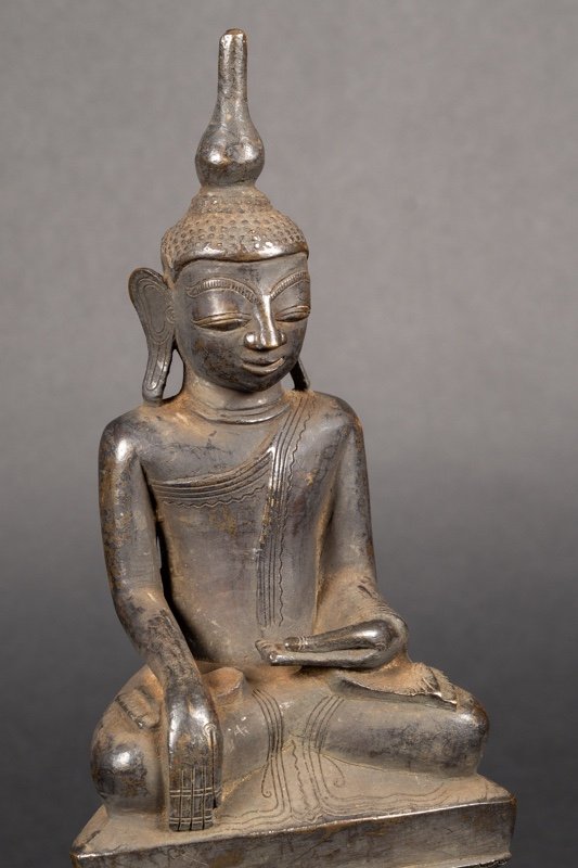 Buddha, Bronze, Burma, Shan, 18th Century.  -photo-4