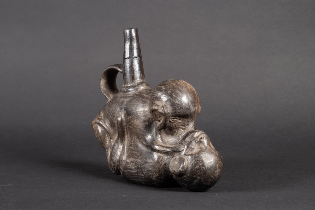 Vase With A Pair Of Monkeys, Peru, Chimu, Chimu, 10th To 15th Century, Pre-columbian Culture.  -photo-3