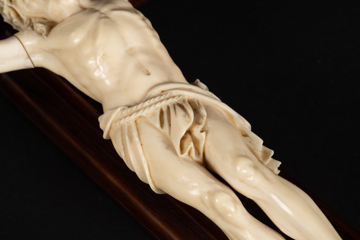 Crucifix On Rosewood Cross, France, 2nd Half Of The 19th Century.  -photo-6