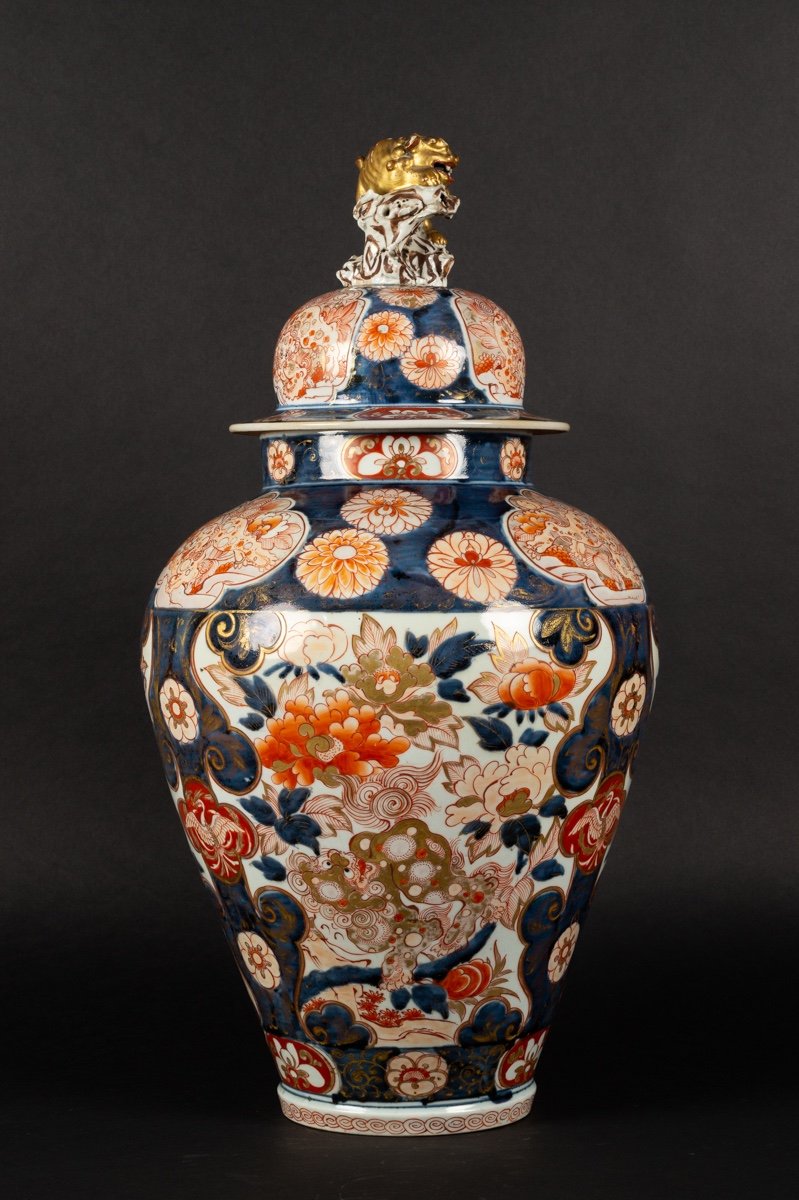 Vase à Chien Fo, Arita-imari, Japon, époque Edo, 17e/18e Siècle. -photo-4