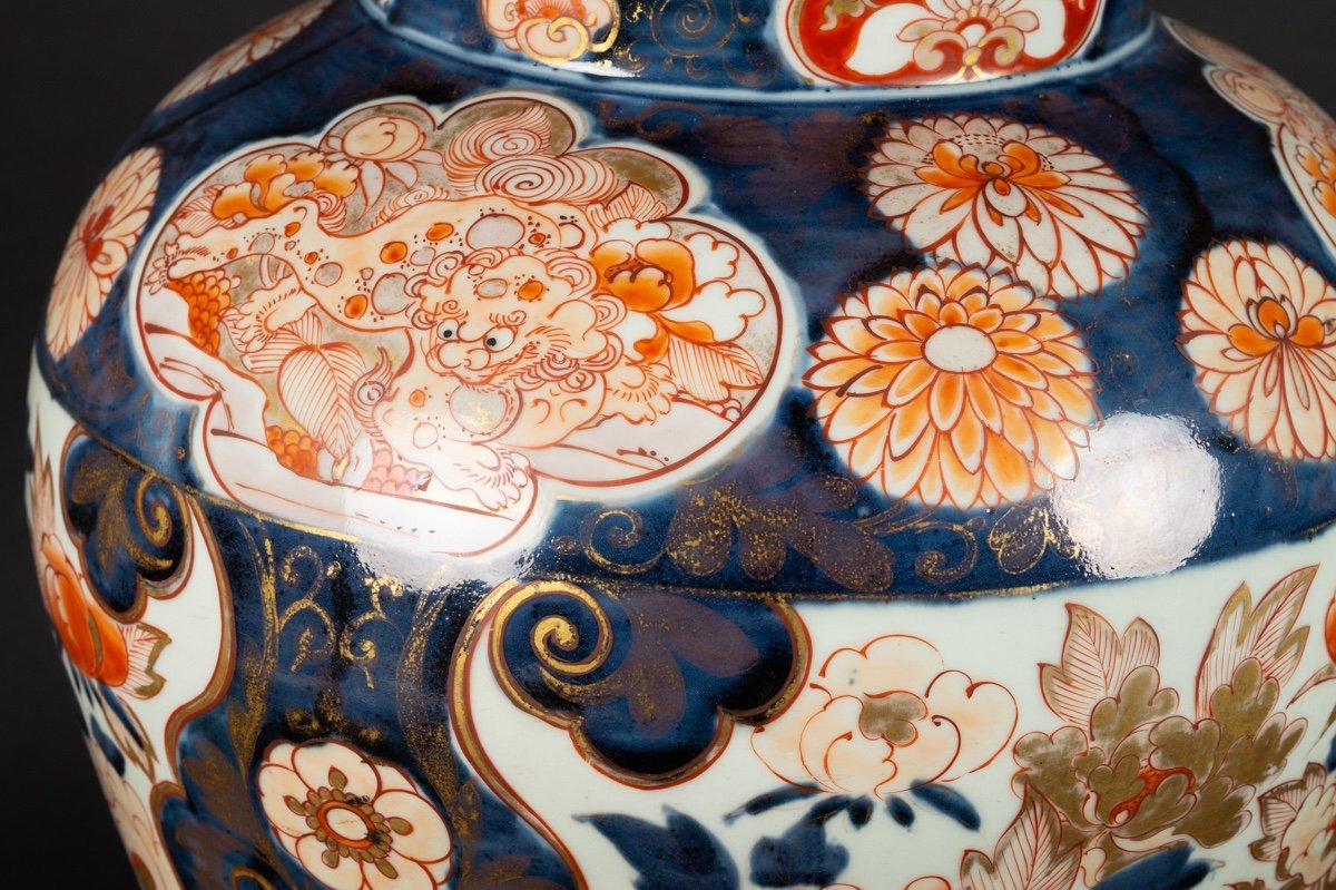 Vase à Chien Fo, Arita-imari, Japon, époque Edo, 17e/18e Siècle. -photo-4
