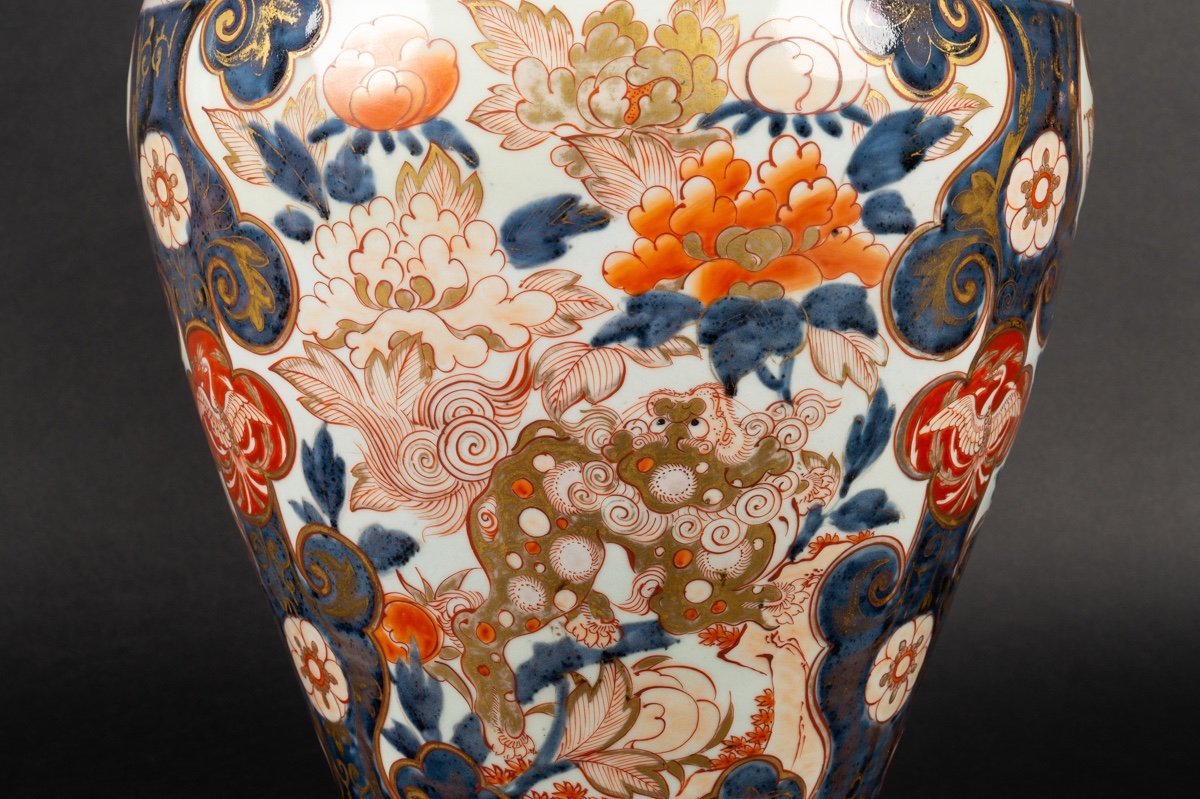 Vase à Chien Fo, Arita-imari, Japon, époque Edo, 17e/18e Siècle. -photo-7