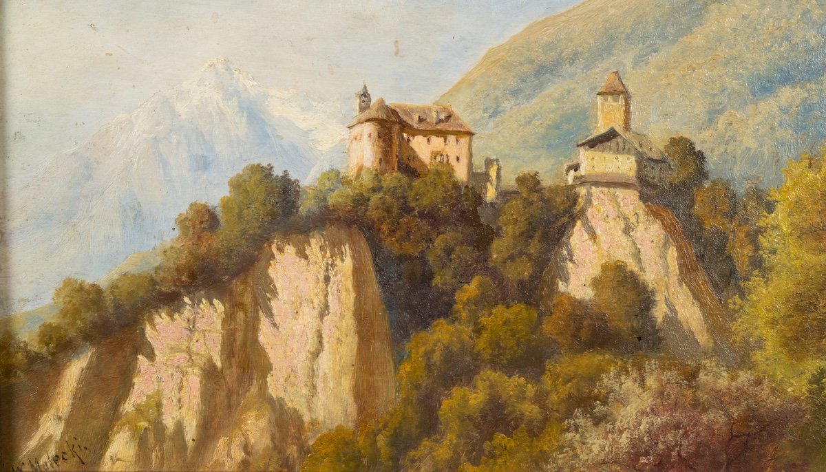 Autumn Landscape, Wladyslaw Aleksander Malecki (1836-1900), Oil On Wood, Realism, 19th Century-photo-4
