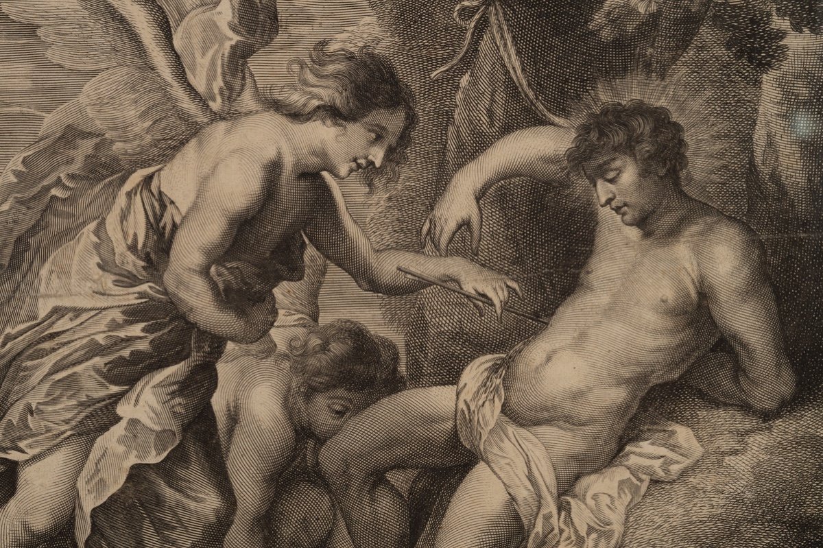 Saint Sébastien, Pieter Van Schuppen d'Après Anthony Van Dyck, Gravure, 1650-55. -photo-4