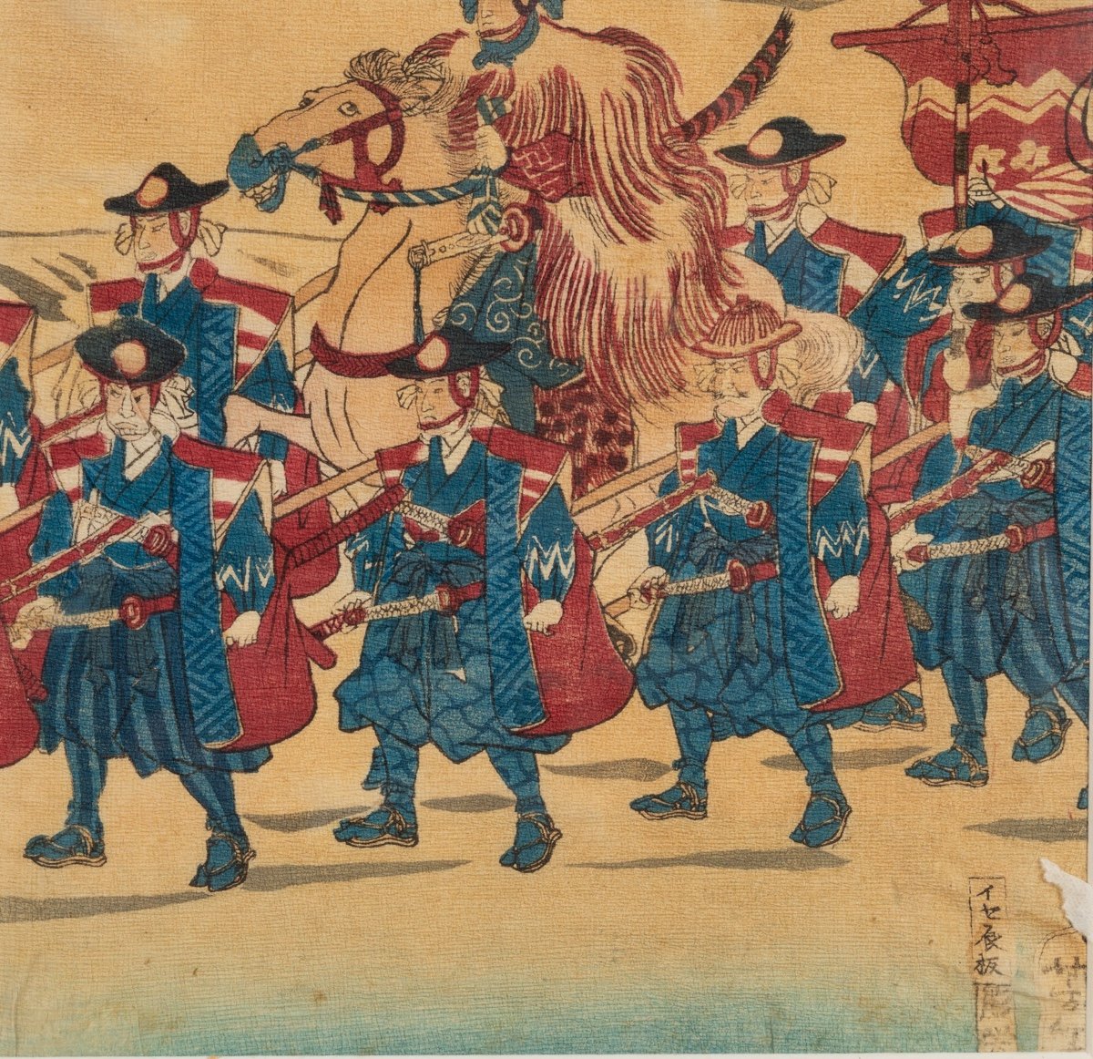 Paire Ukiyo-e Avec Samouraï, Tsukioka Yoshitoshi (1839 - 1892), Japon, ère Edo/meiji, XIXe S.-photo-5