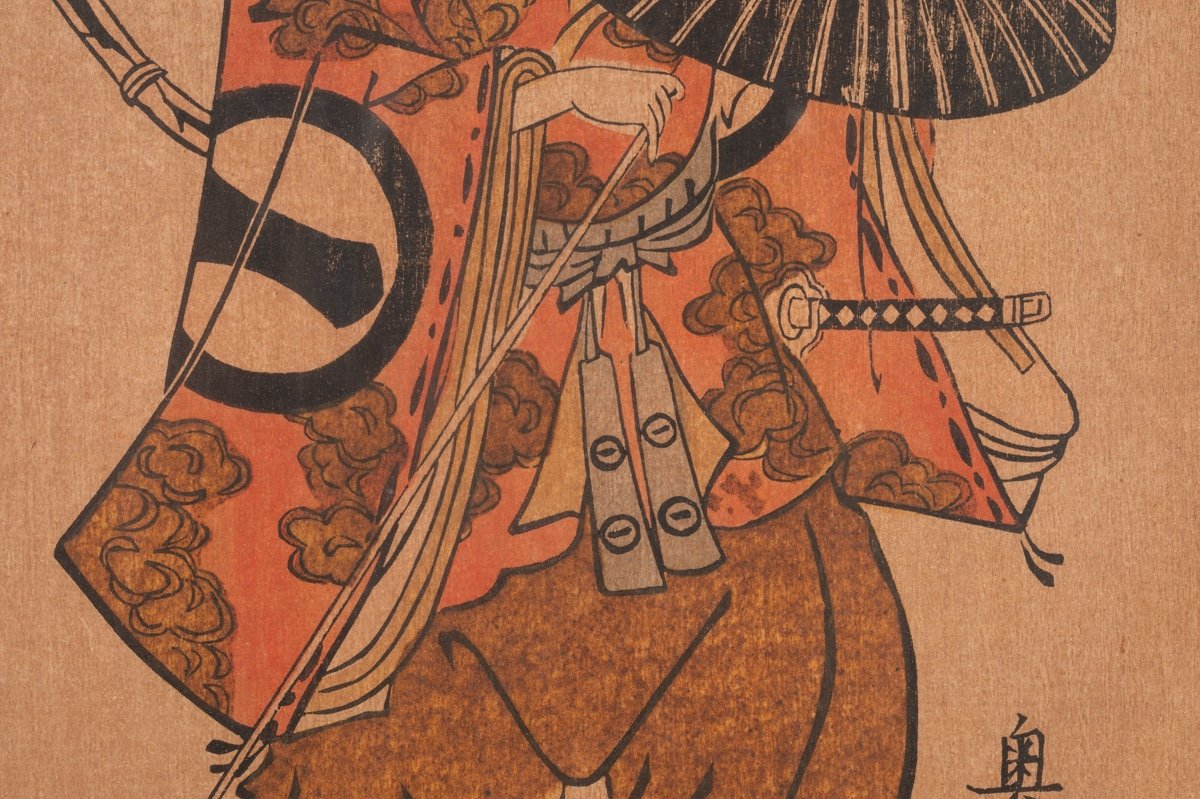 Acteur Ichikawa Monosuke, d'Après Okumura Masanobu (1686-1764), Ukiyo-e, Japon, XIXe/XXe Siècle-photo-4