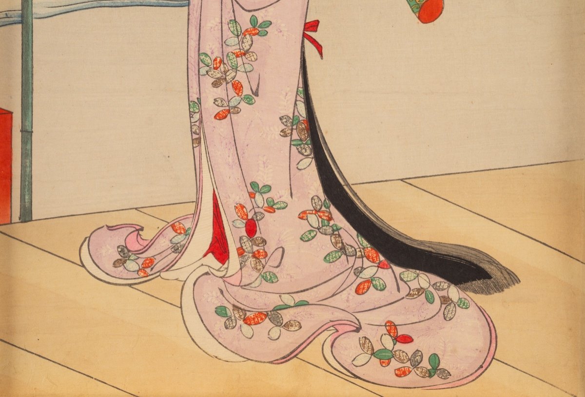 Woman By The Water, Toyohara Chikanobu (1838-1912), Meiji-era Ukiyo-e Print, 1896-photo-3