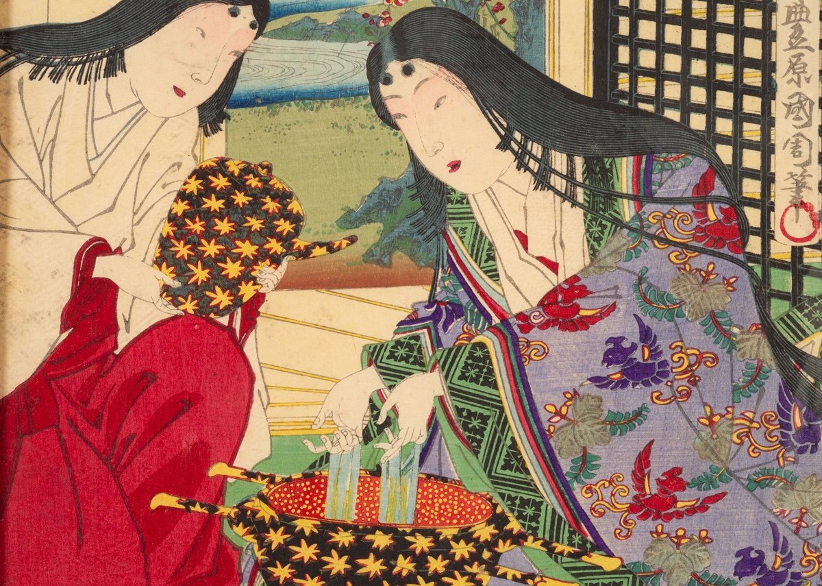 Femmes Dans Un Intérieur, Toyohara Kunichika (1835-1900), Ukiyo-e, ère Meiji, 1879-photo-3
