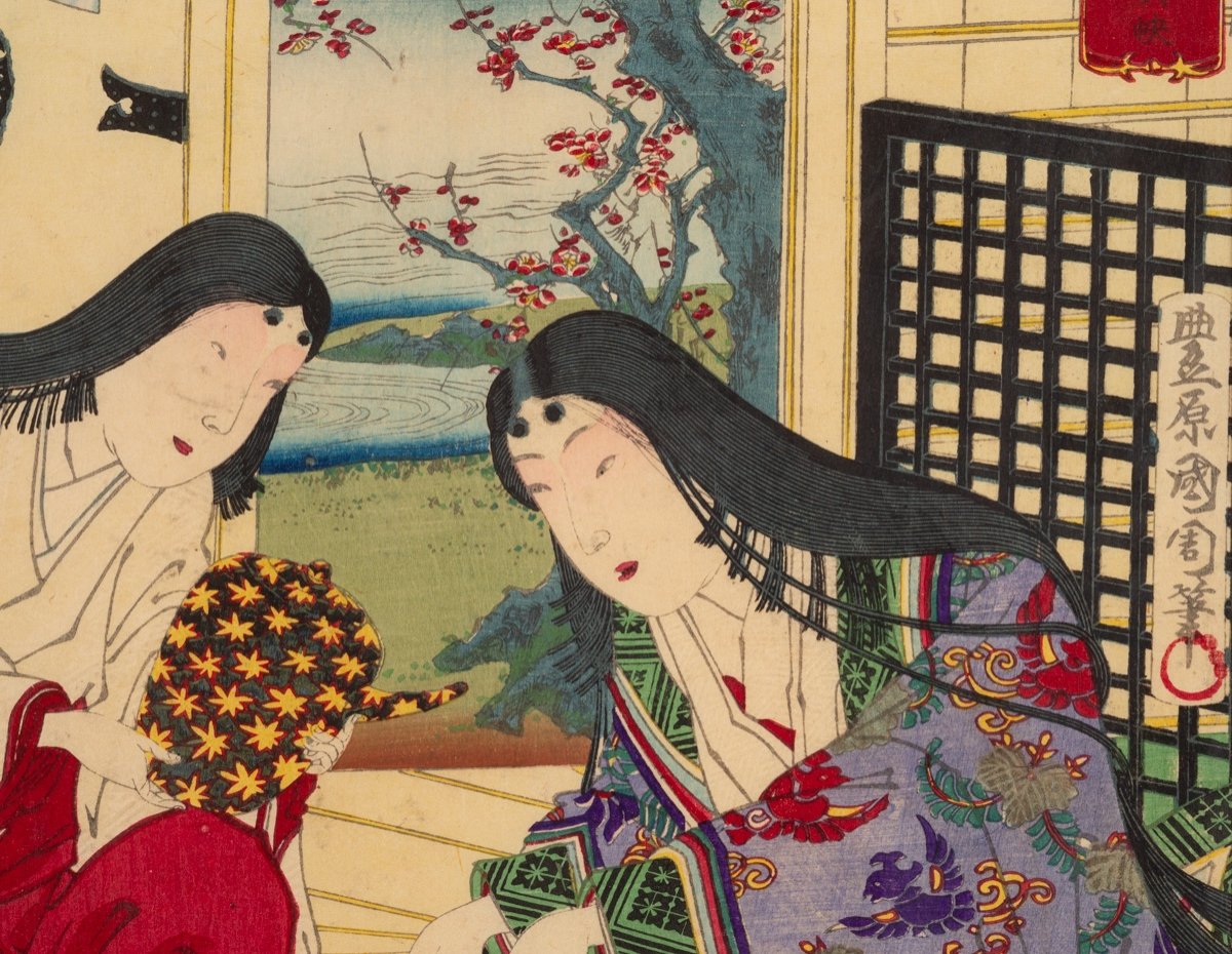 Femmes Dans Un Intérieur, Toyohara Kunichika (1835-1900), Ukiyo-e, ère Meiji, 1879-photo-4
