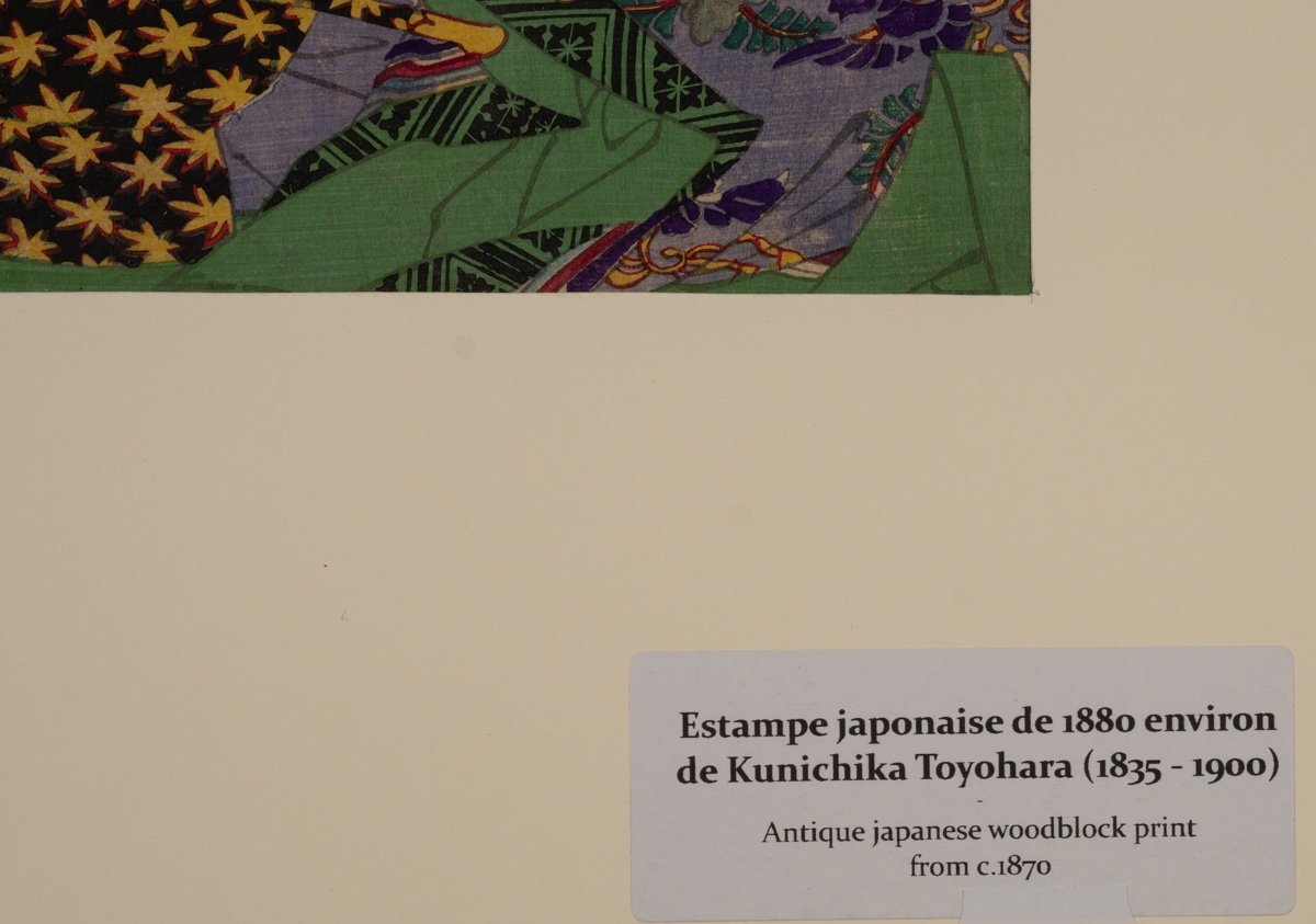 Femmes Dans Un Intérieur, Toyohara Kunichika (1835-1900), Ukiyo-e, ère Meiji, 1879-photo-6
