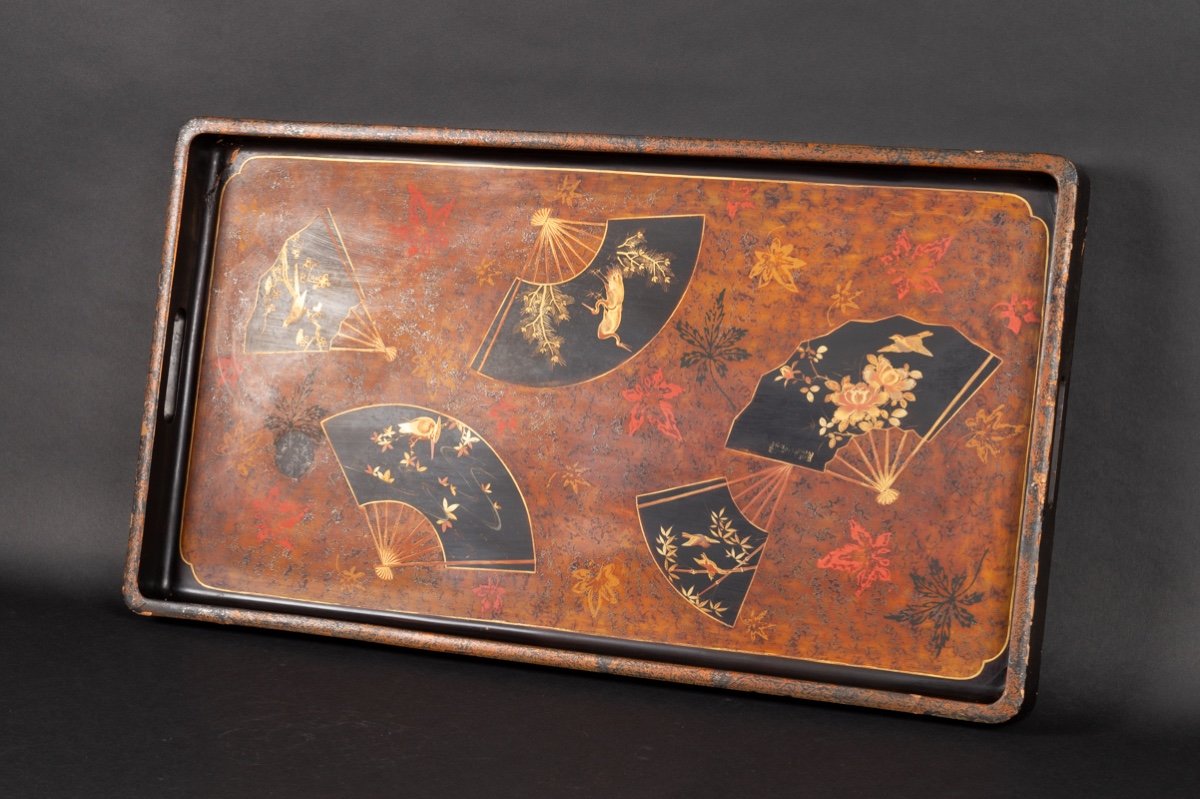 Large Tray, Lacquer, Japan, Meiji Era (1868-1912). -photo-3