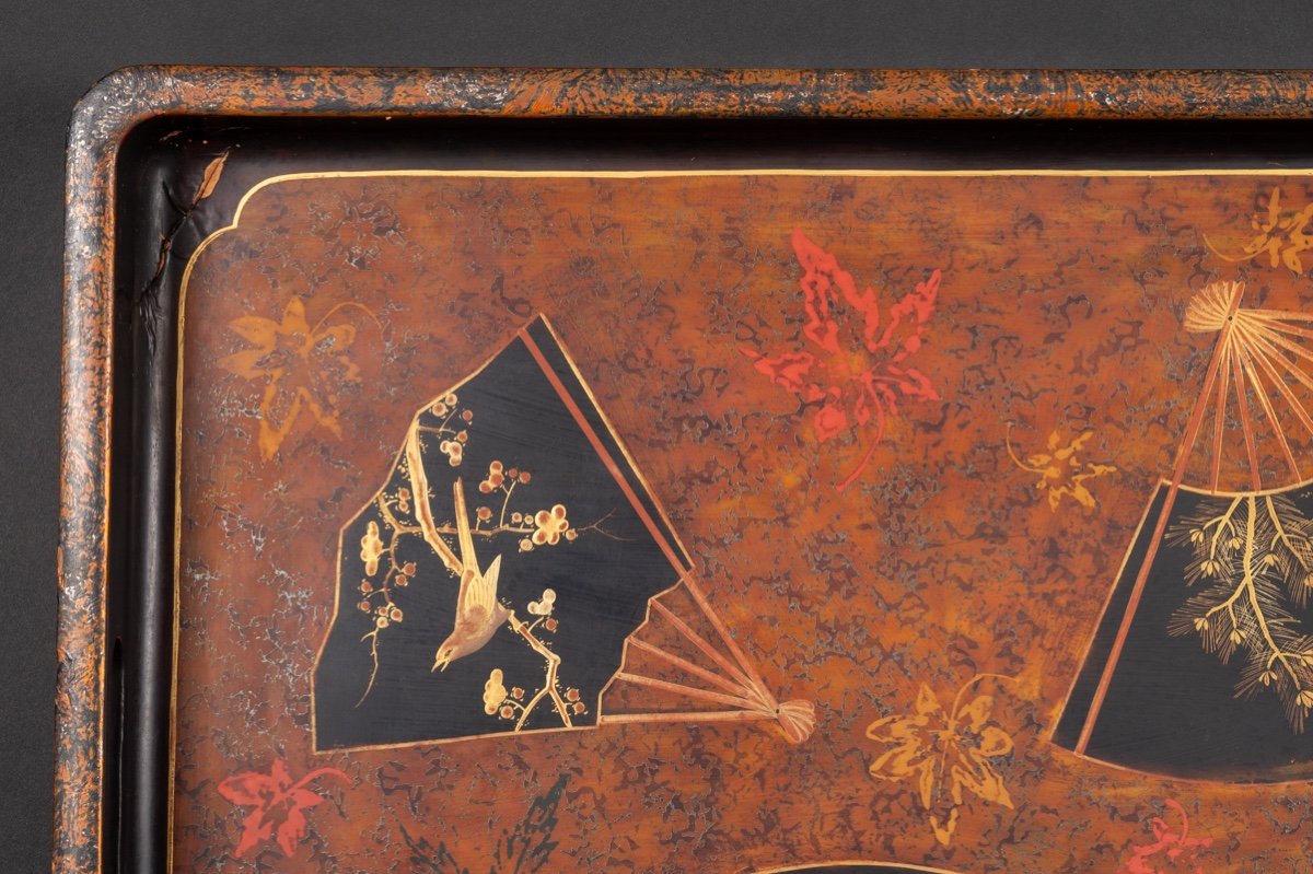 Large Tray, Lacquer, Japan, Meiji Era (1868-1912). -photo-4