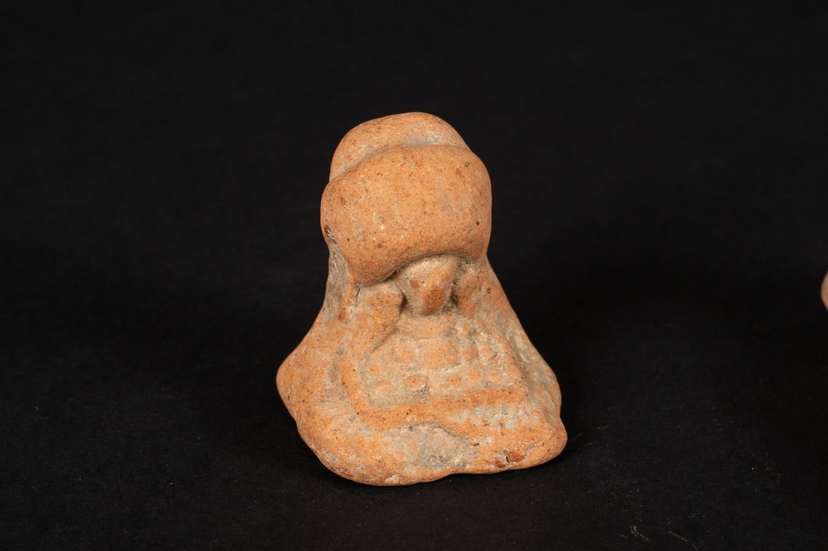 Trois Figurines - Vénus, Culture Chorrera (1300 - 300 Av. J.-c.), équateur, Céramique Précolomb-photo-1