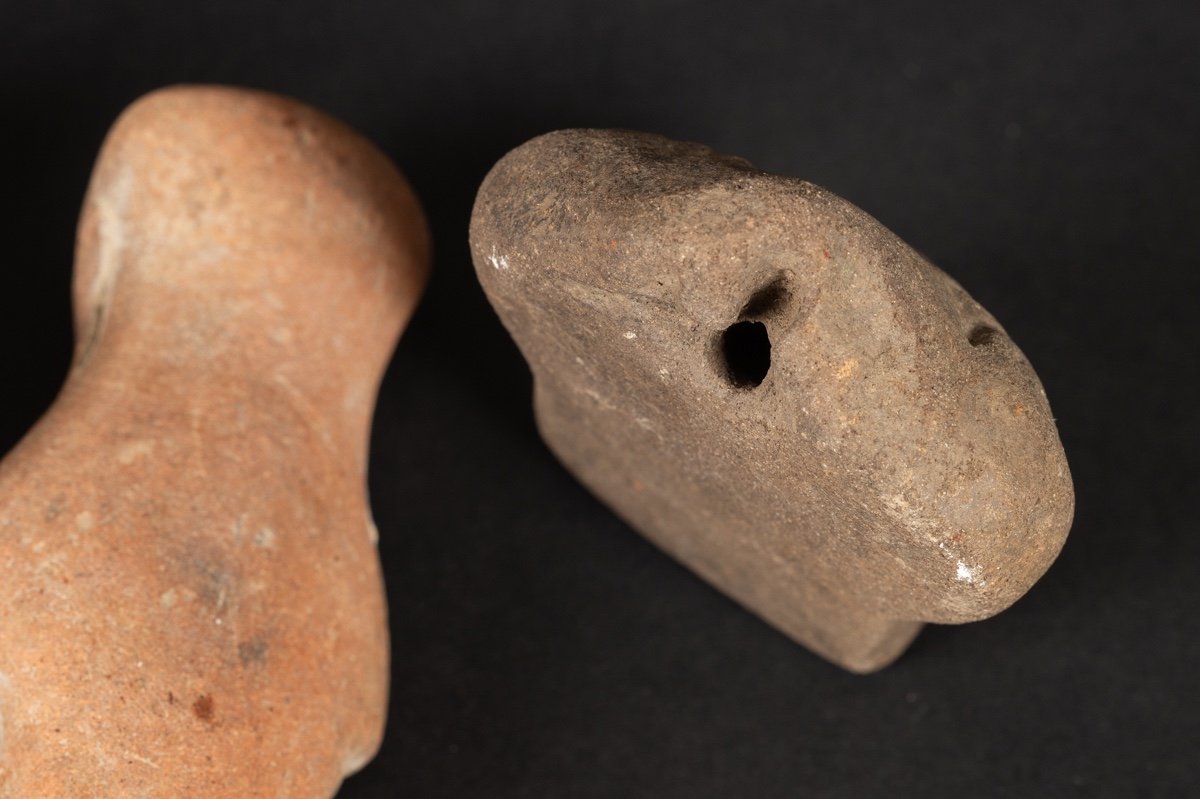 Trois Figurines - Vénus, Culture Chorrera (1300 - 300 Av. J.-c.), équateur, Céramique Précolomb-photo-8