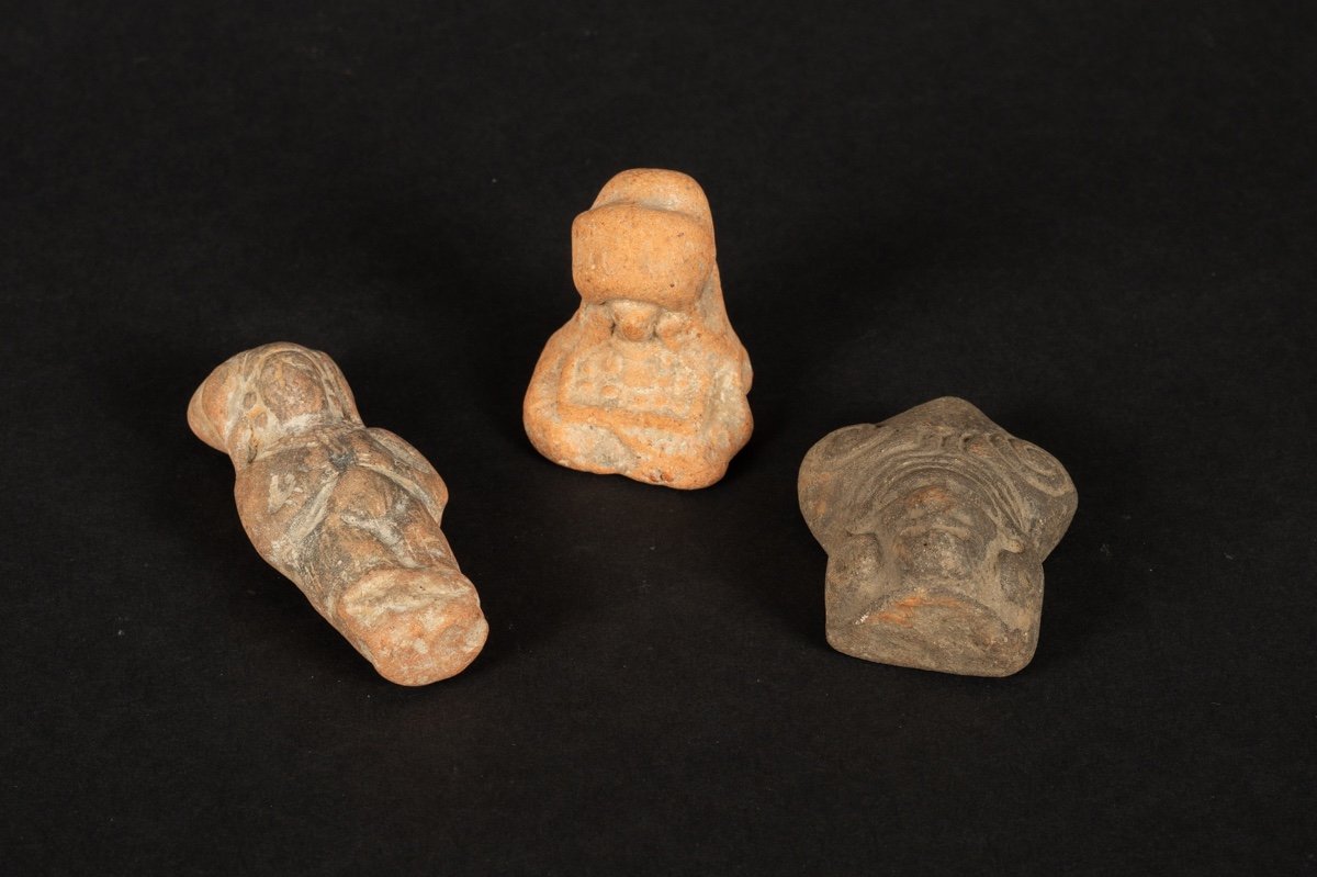 Trois Figurines - Vénus, Culture Chorrera (1300 - 300 Av. J.-c.), équateur, Céramique Précolomb