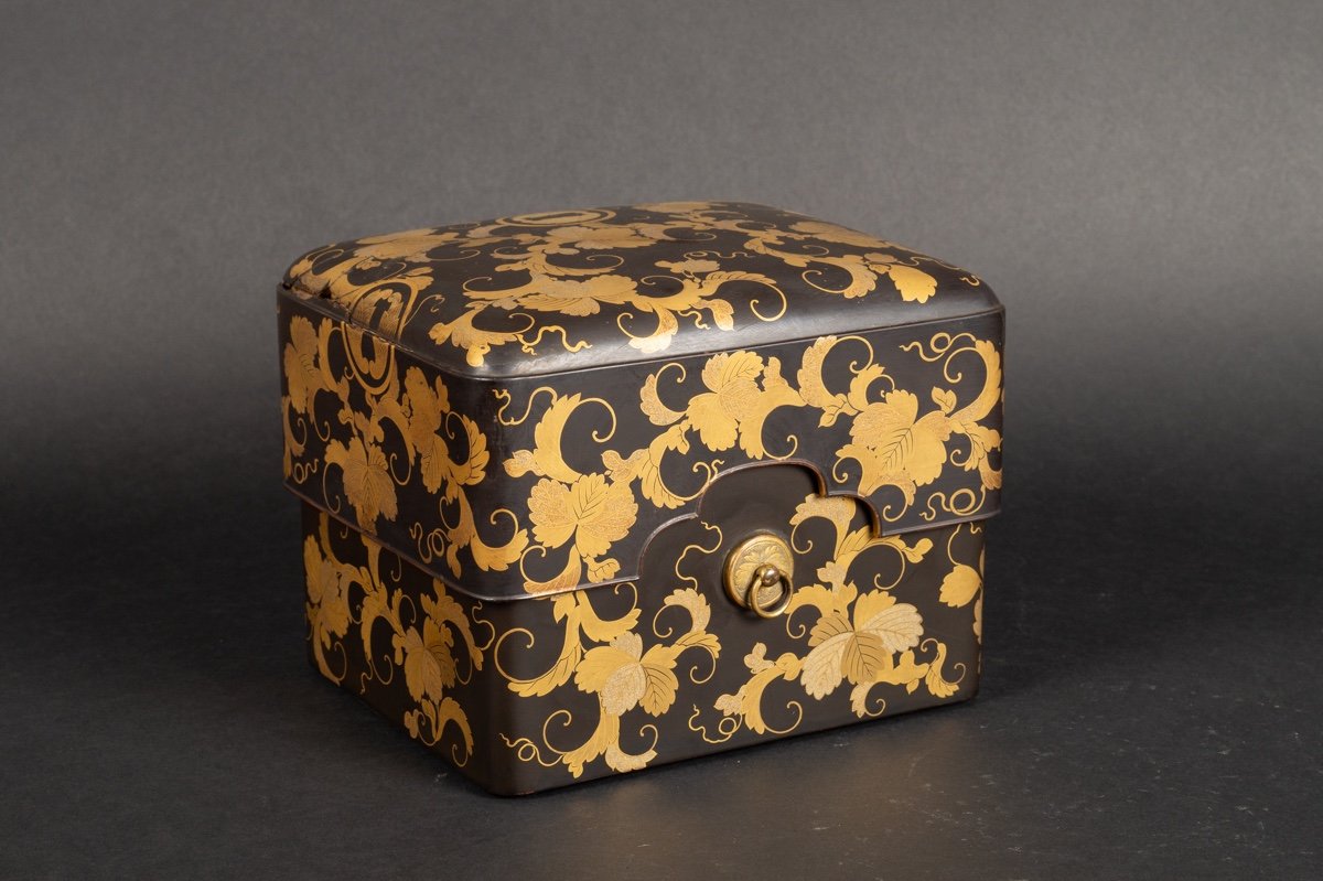 Coffret Tebako Avec Insert, Laque Maki-e, Japon, ère Edo, XIXe Siècle. -photo-2