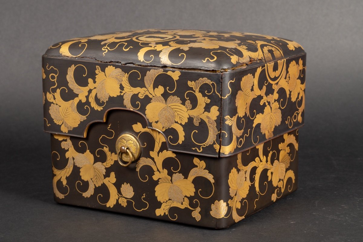 Coffret Tebako Avec Insert, Laque Maki-e, Japon, ère Edo, XIXe Siècle. -photo-2