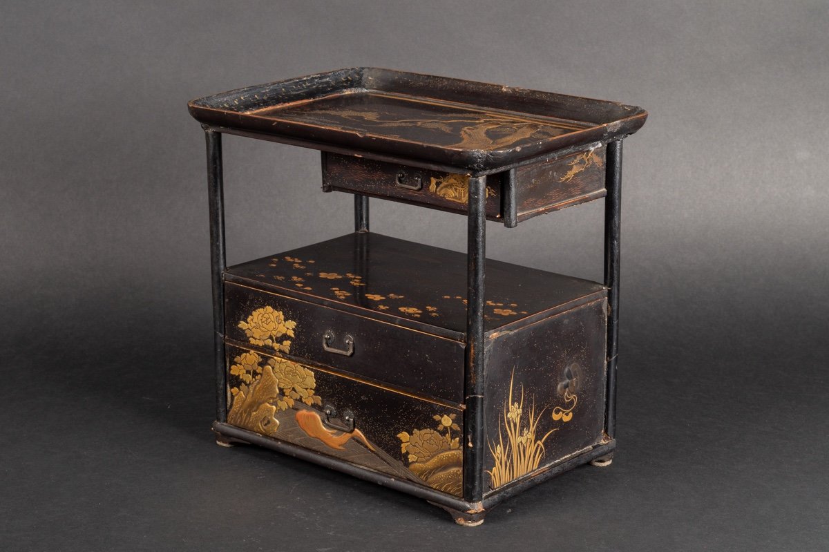 Cabinet Hanagamidai, Laque Maki-e, Japon, ère Edo, 18e-19e Siècle.   -photo-2
