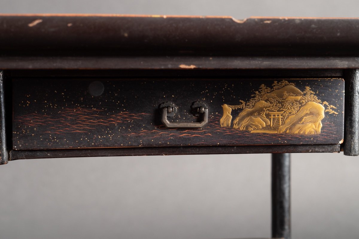 Cabinet Hanagamidai, Laque Maki-e, Japon, ère Edo, 18e-19e Siècle.   -photo-1