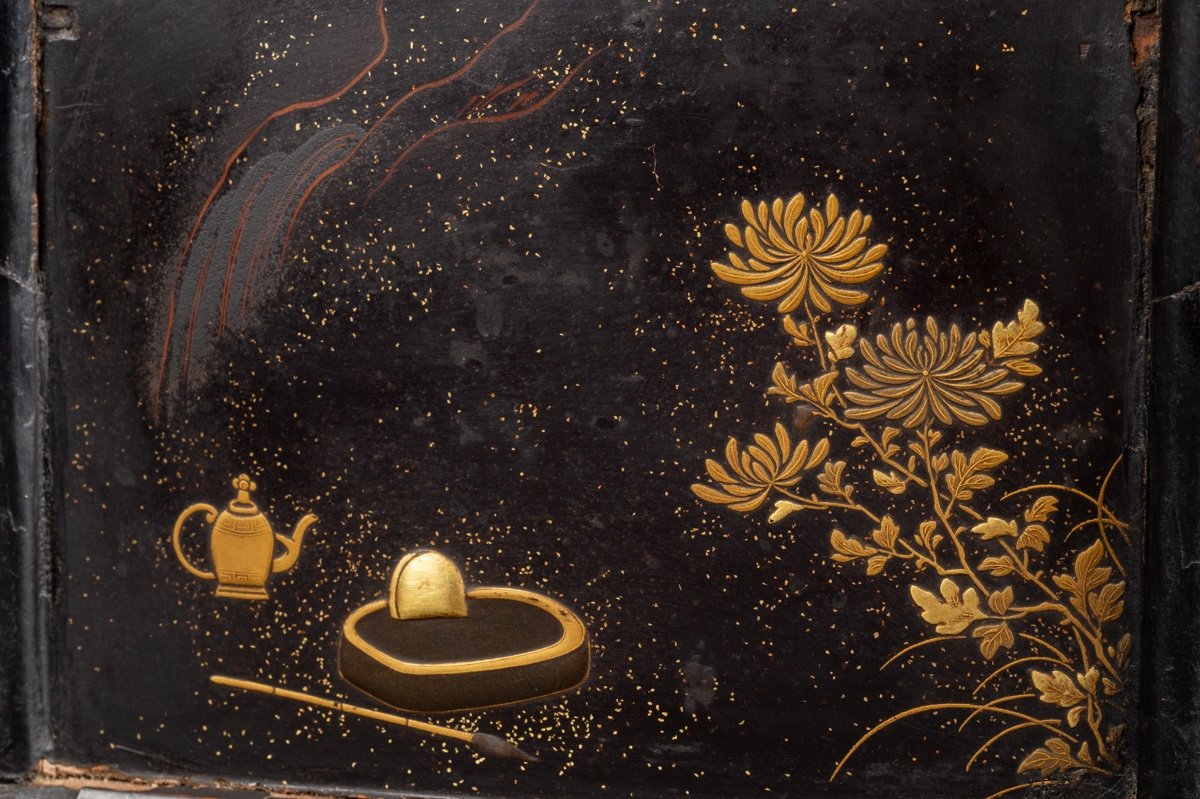 Cabinet Hanagamidai, Laque Maki-e, Japon, ère Edo, 18e-19e Siècle.   -photo-4