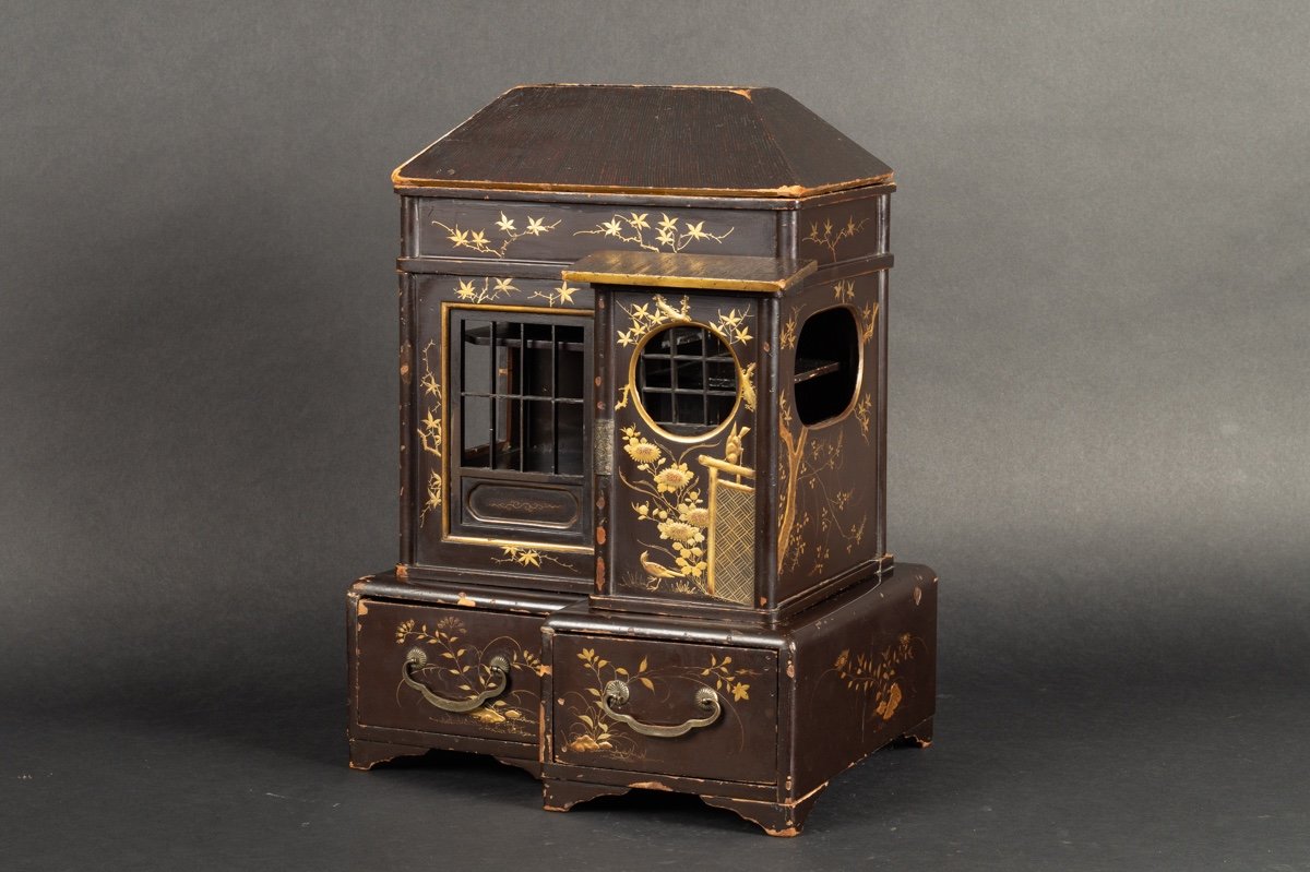 Cabinet, Lacque, Japon, époque Edo/meiji, XIXe Siècle.   -photo-2