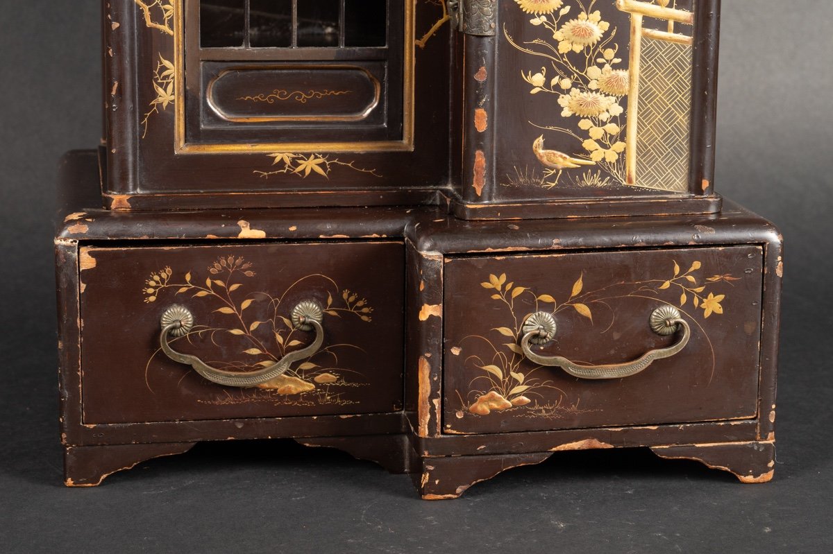 Cabinet, Lacque, Japon, époque Edo/meiji, XIXe Siècle.   -photo-2