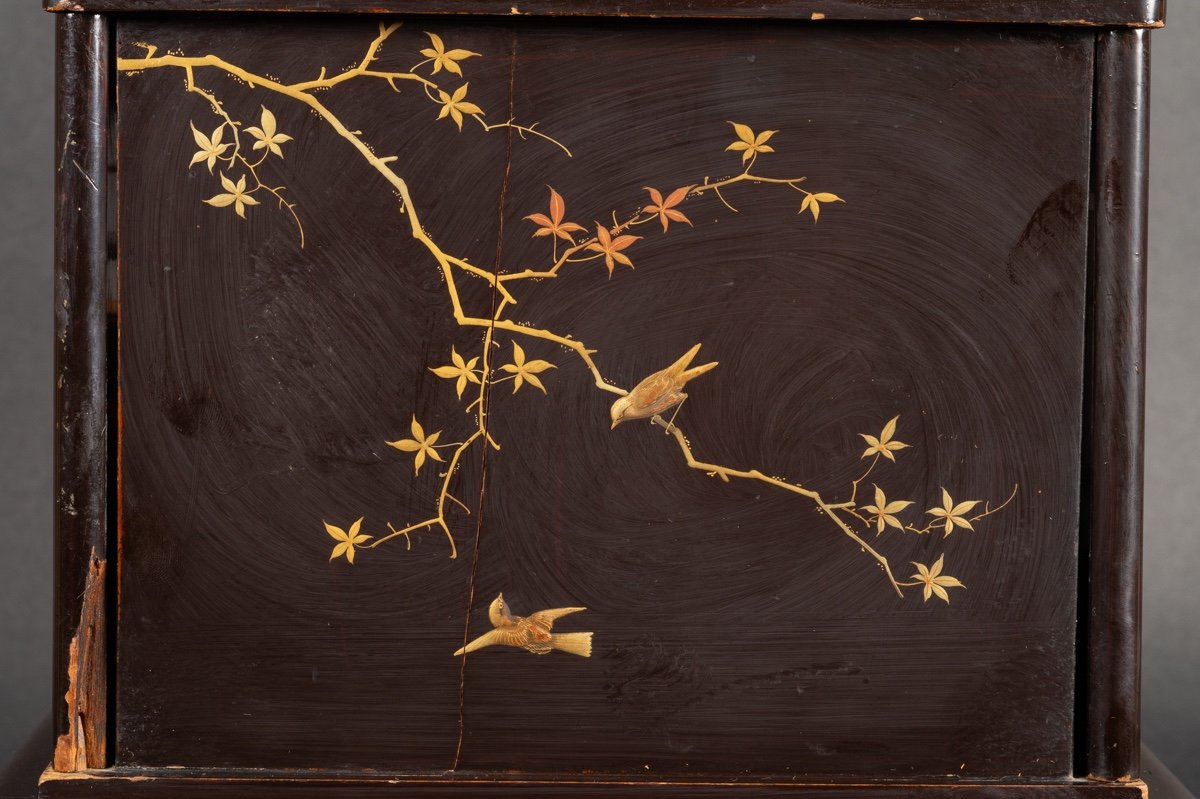 Cabinet, Lacque, Japon, époque Edo/meiji, XIXe Siècle.   -photo-7