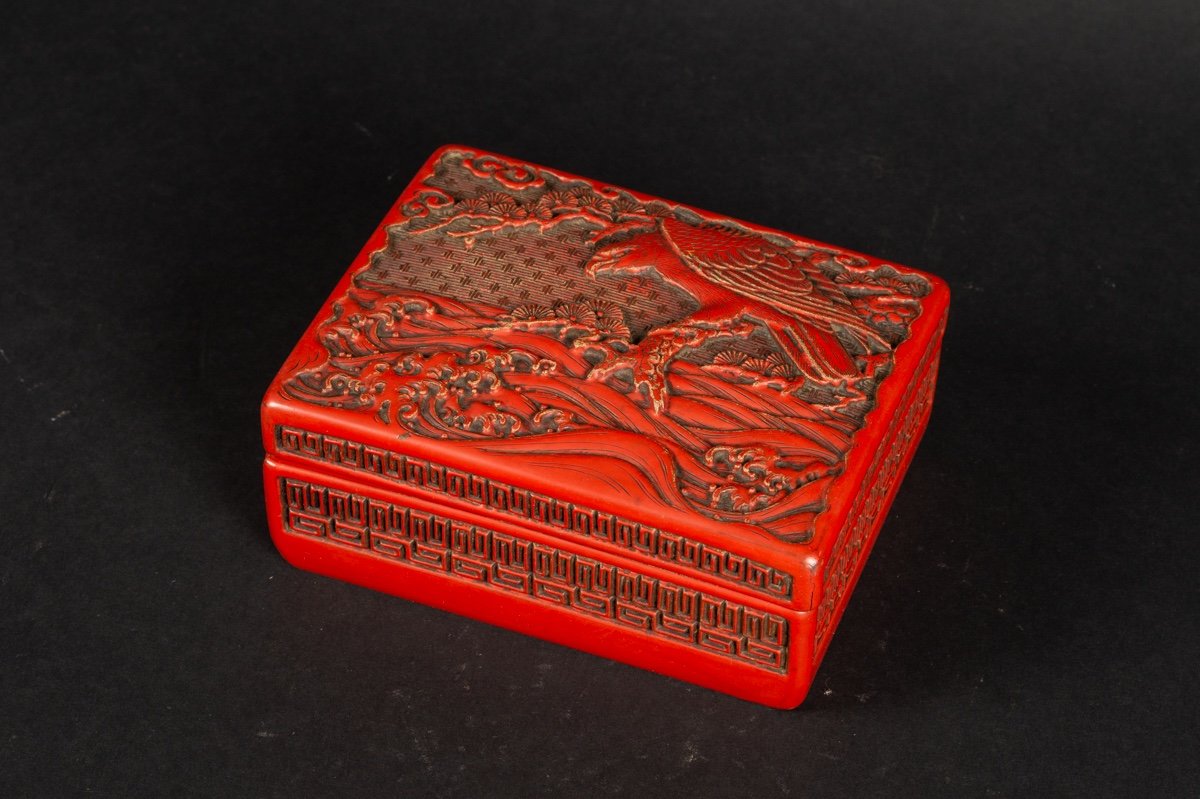 Tebako Box With Falcon, Lacquer, Japan, Meiji Era (1868-1912). -photo-2