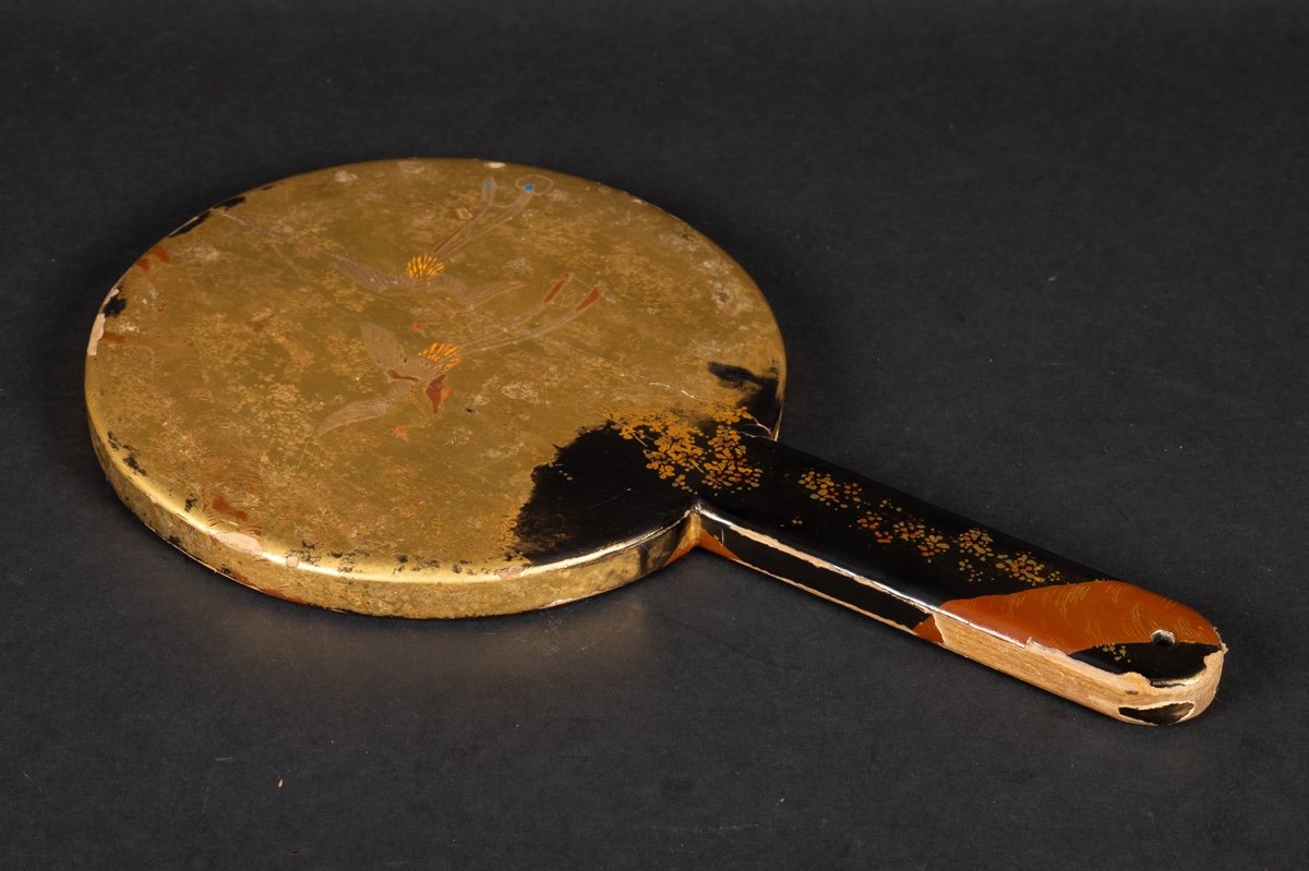 Kagami Mirror, Lacquer, Japan, Meiji Era (1868-1912). -photo-2