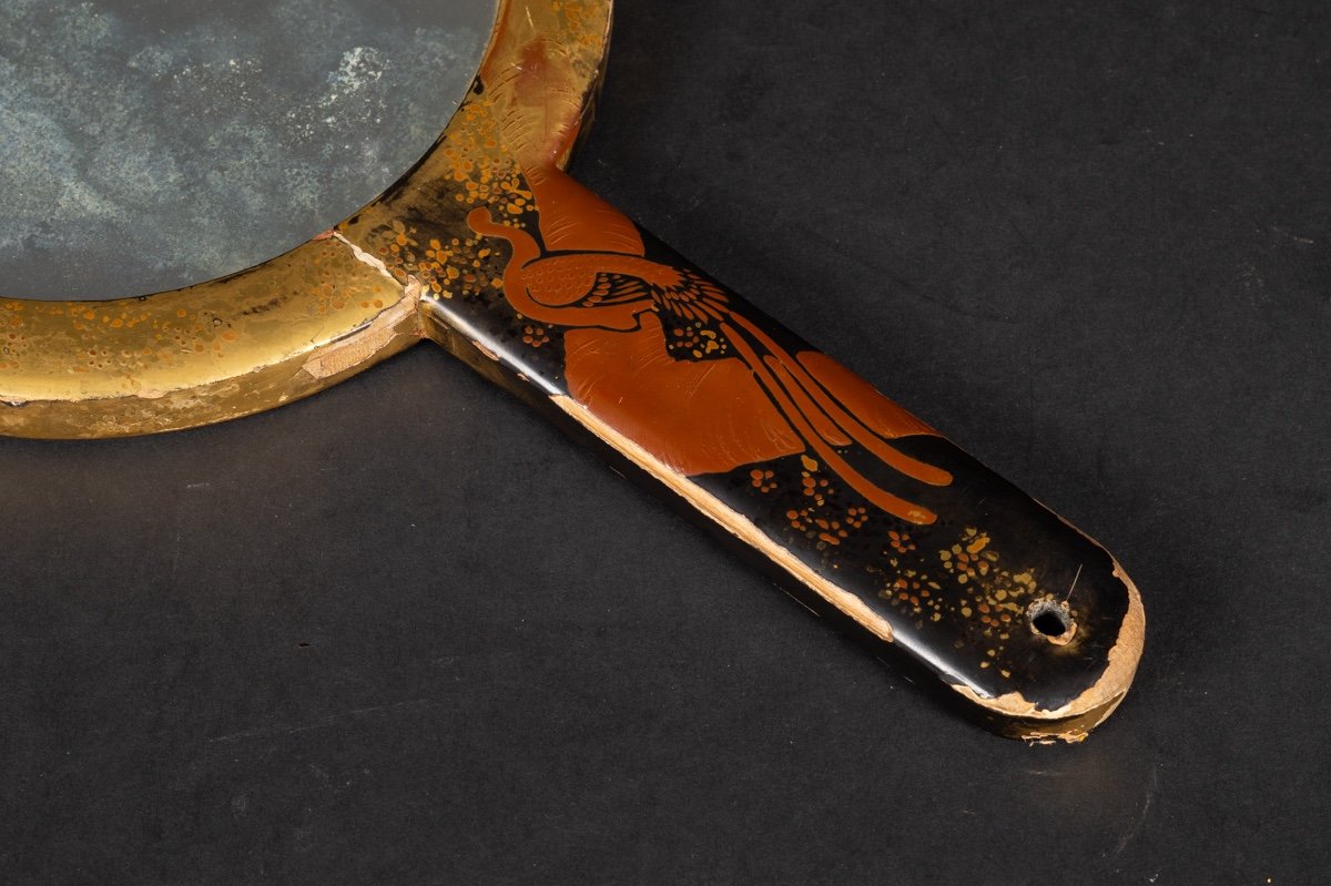 Kagami Mirror, Lacquer, Japan, Meiji Era (1868-1912). -photo-3
