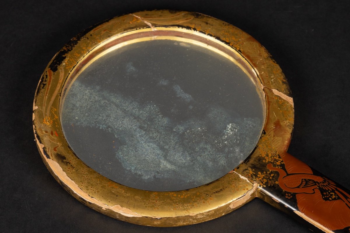 Kagami Mirror, Lacquer, Japan, Meiji Era (1868-1912). -photo-4