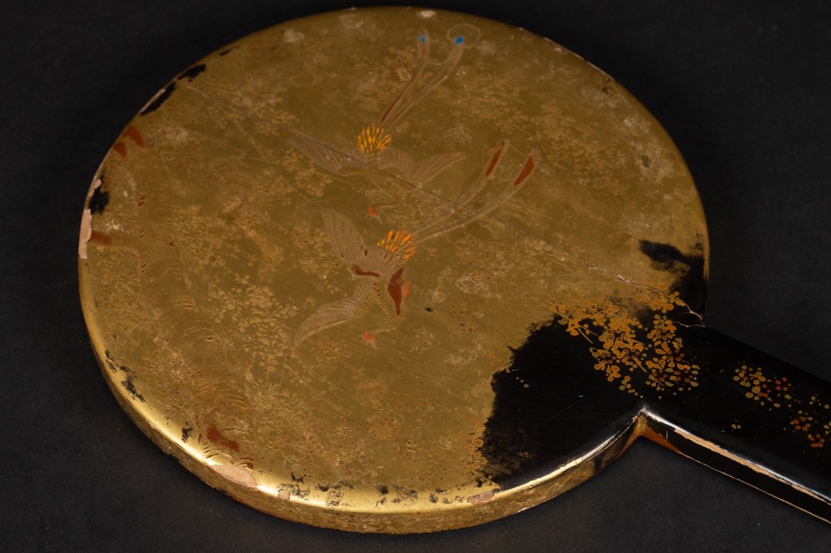 Kagami Mirror, Lacquer, Japan, Meiji Era (1868-1912). -photo-2