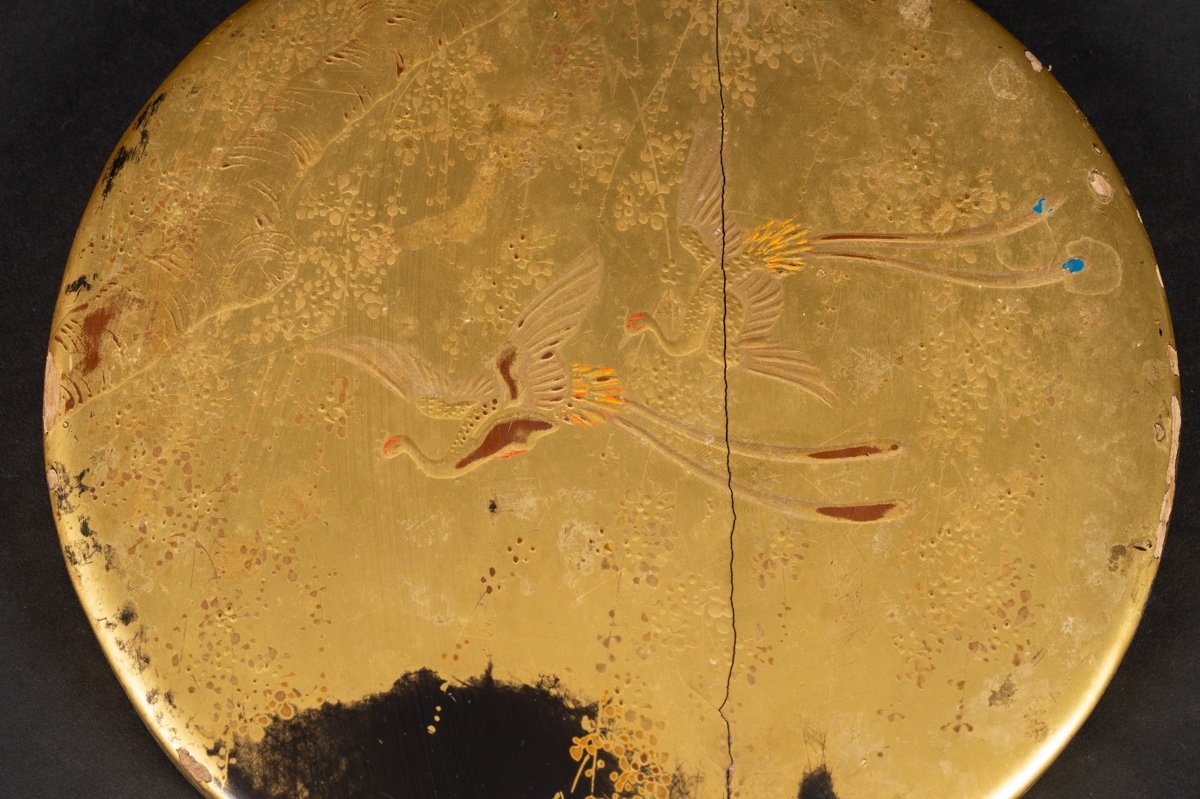 Kagami Mirror, Lacquer, Japan, Meiji Era (1868-1912). -photo-3